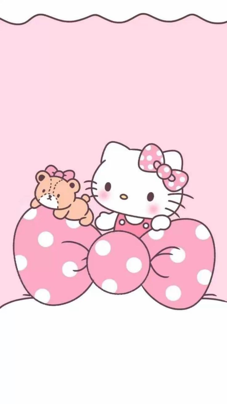 736x1308 hello kitty and tiny chum wallpaper