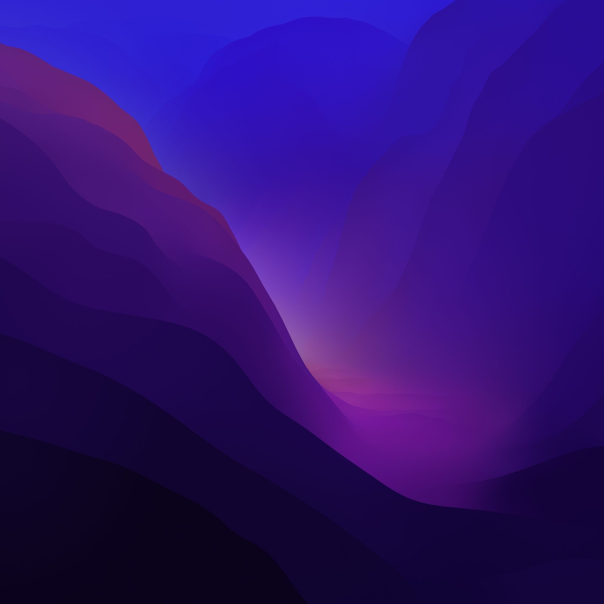 2048x2048 macOS Monterey Wallpaper 4K, WWDC Stock, Dark Mode, 5K