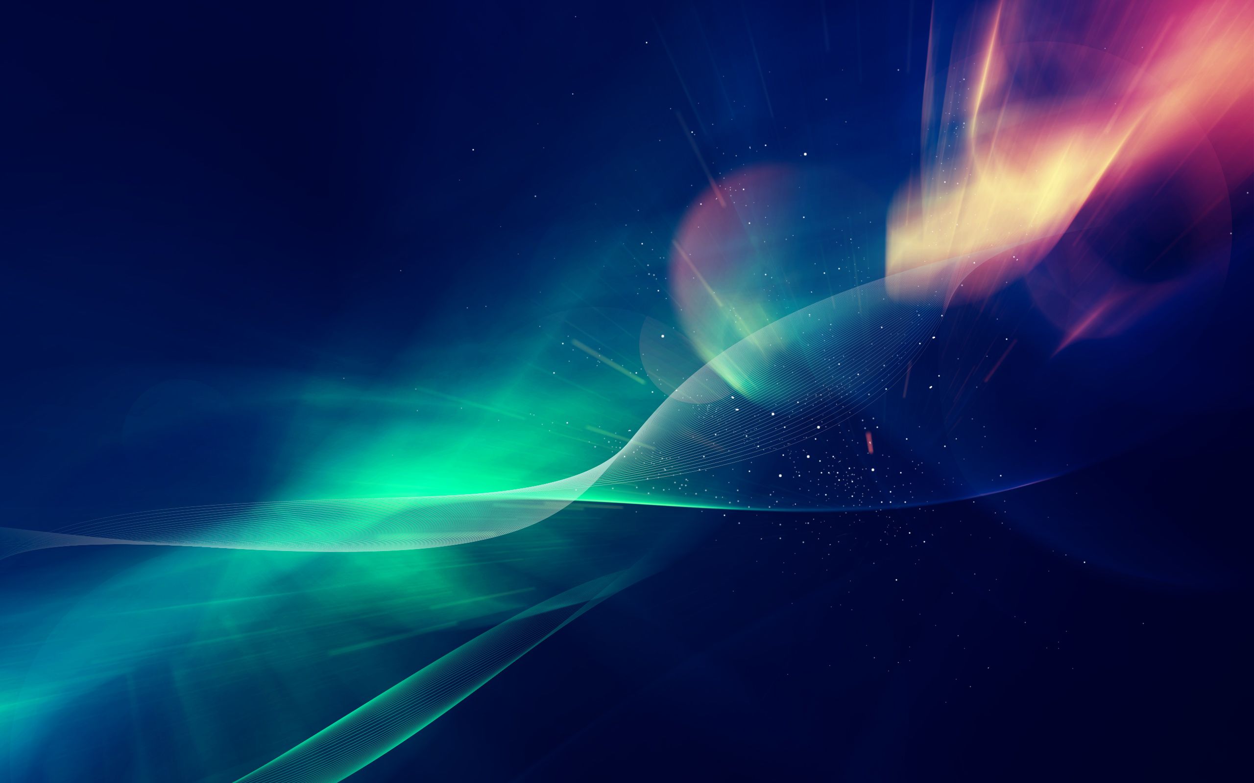 2560x1600 Wallpaper Blue and Green Light in Dark Room, Background Free Image