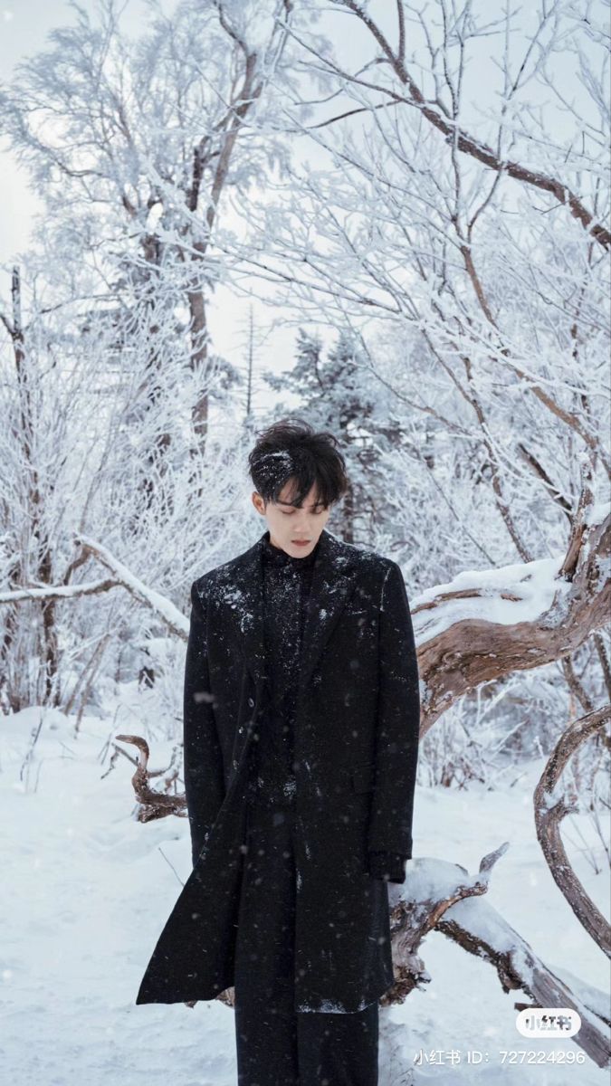 675x1200 First frost sang yan wallpaper. Boy in snow drawing, Boys winter photohoot, Chinese actors