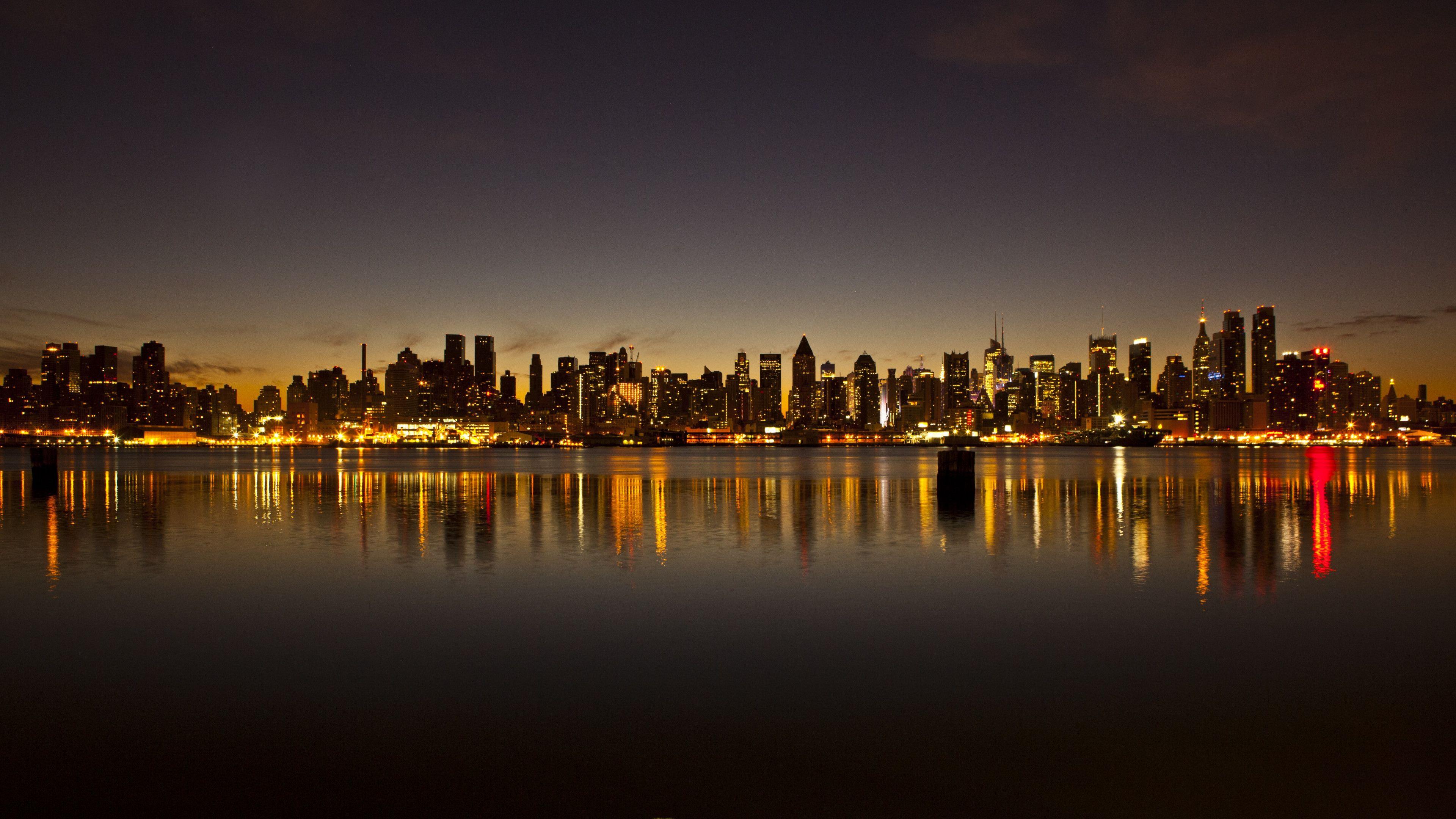 3840x2160 Download wallpaper: New York city skyline 3840x2160