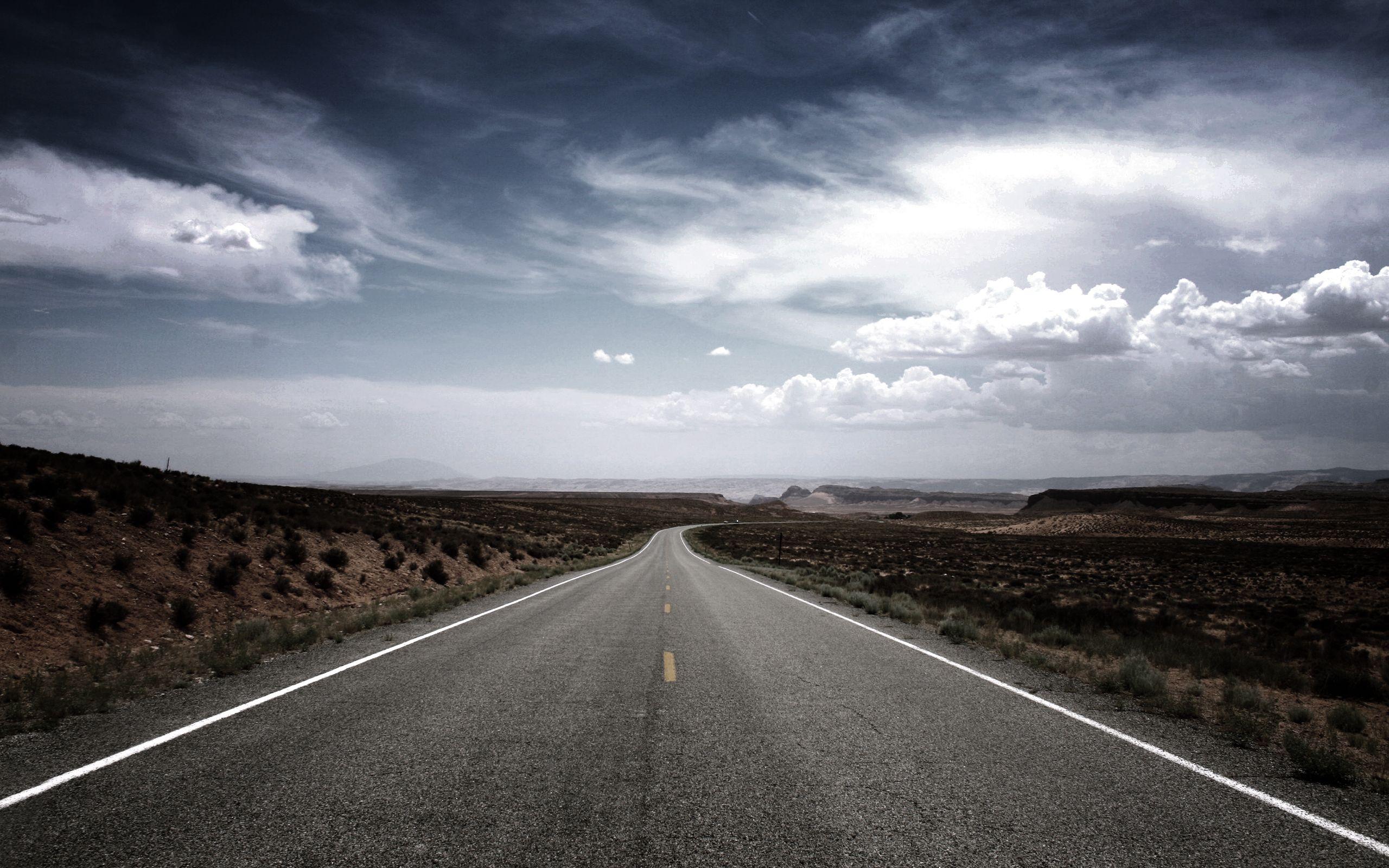2560x1600 Desert Road HD wallpaper « HD Wallpaper