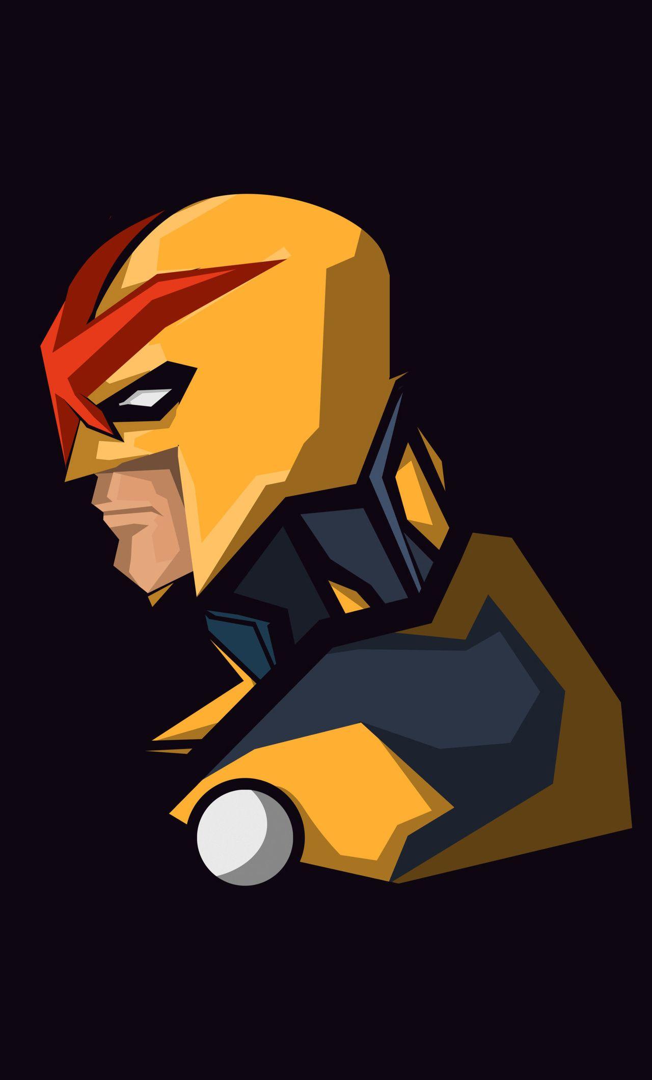 1280x2120 Nova Marvel Comics Minimalism iPhone HD 4k Wallpaper