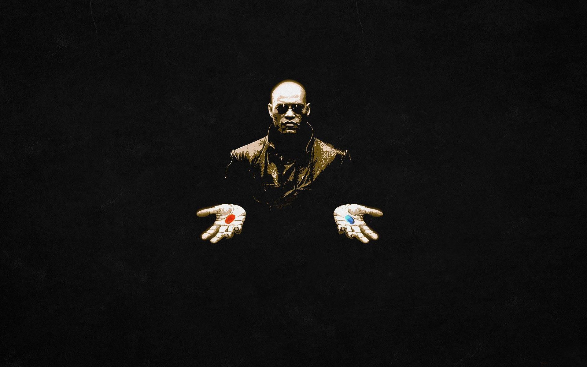 1920x1200 Morpheus Matrix Choose Pill Desktop Wallpaper