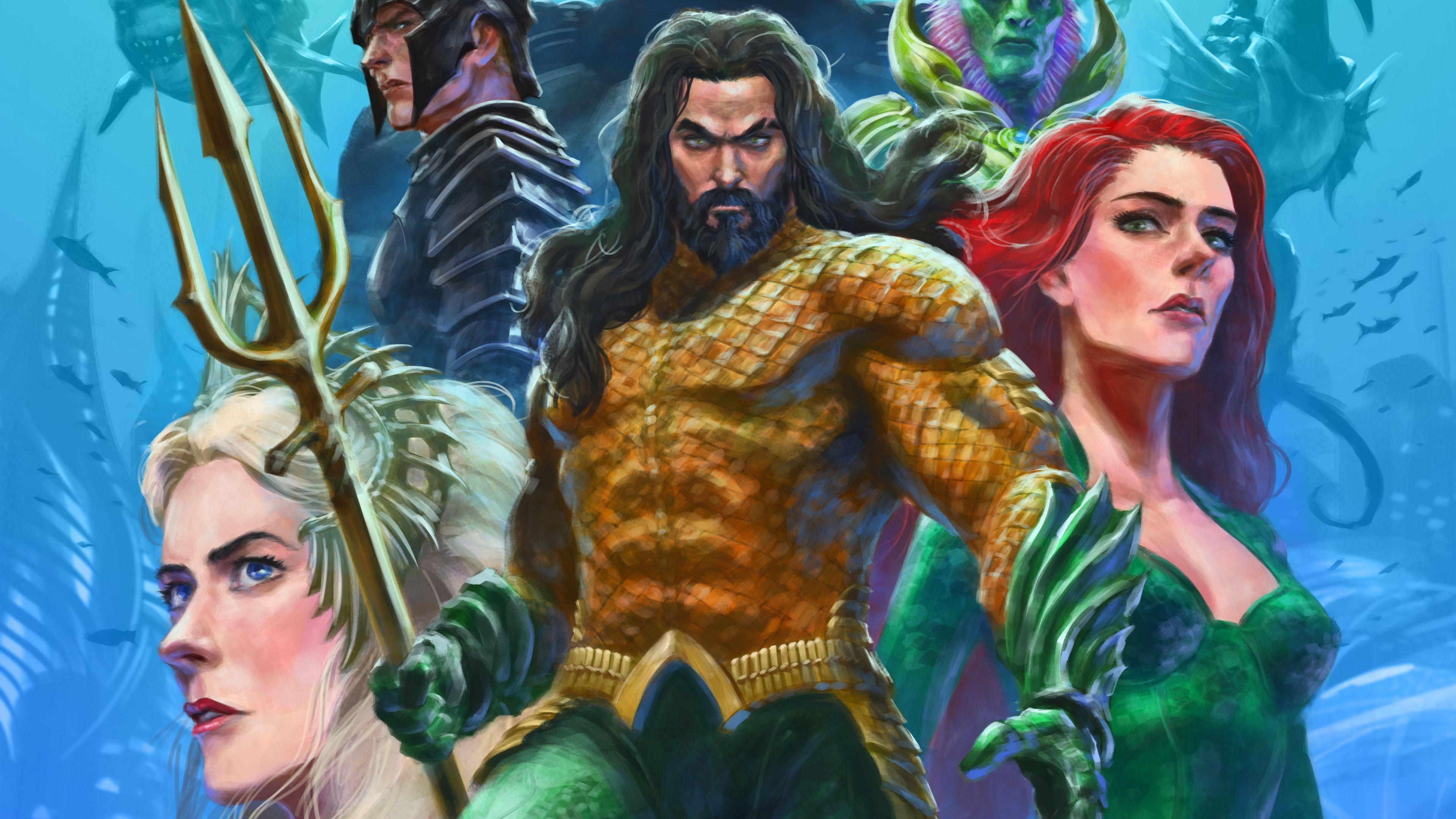 3840x2160 Wallpaper 4k Aquaman Mera Artwork 4k Wallpaper, Aquaman Wallpaper, Artwork Wallpaper, Hd Wallpaper, Mera Wallpaper, Superheroes Wallpaper