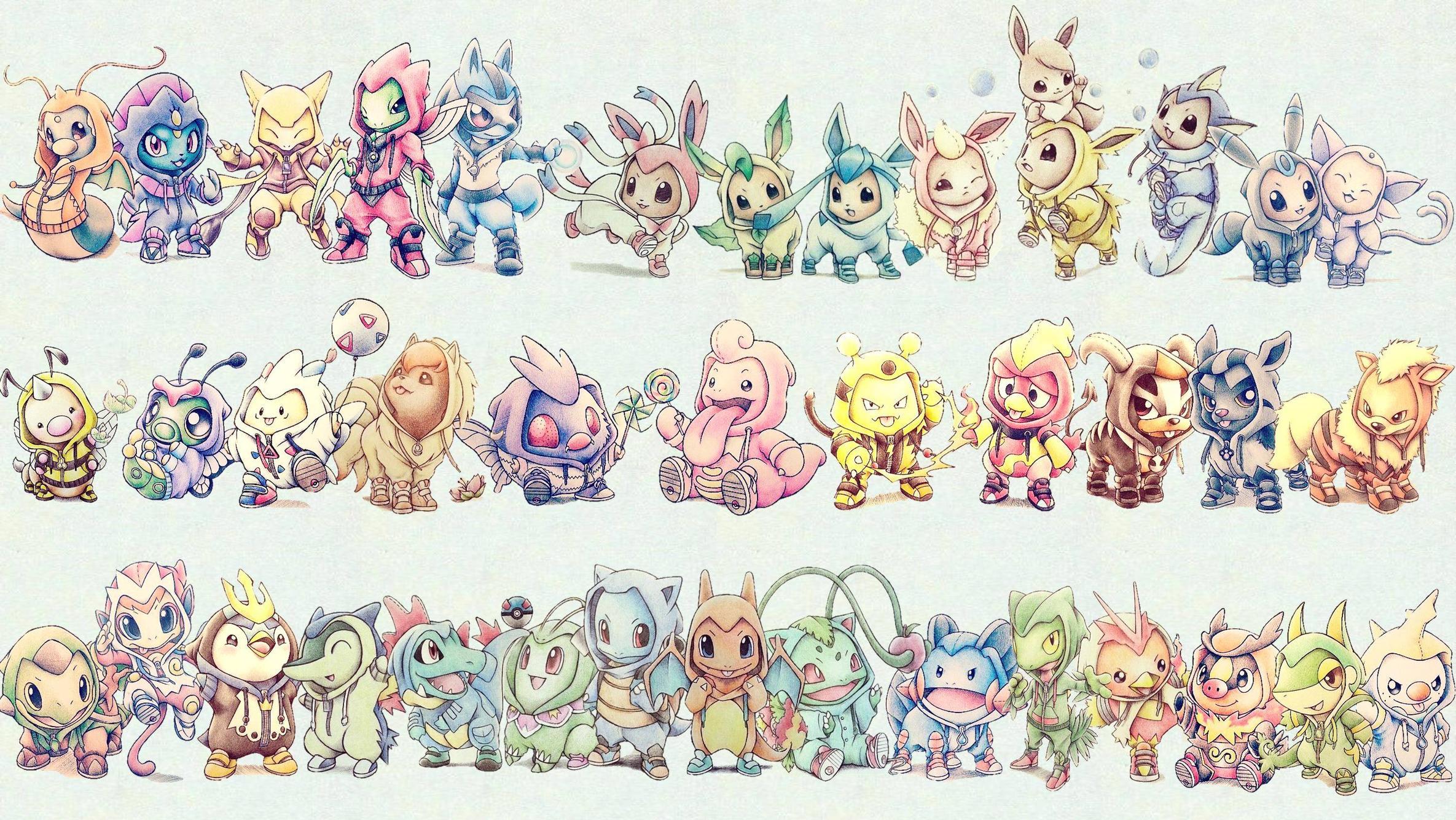 2370x1334 Pokemon Starters Wallpaper Mobile Is 4K Wallpaper