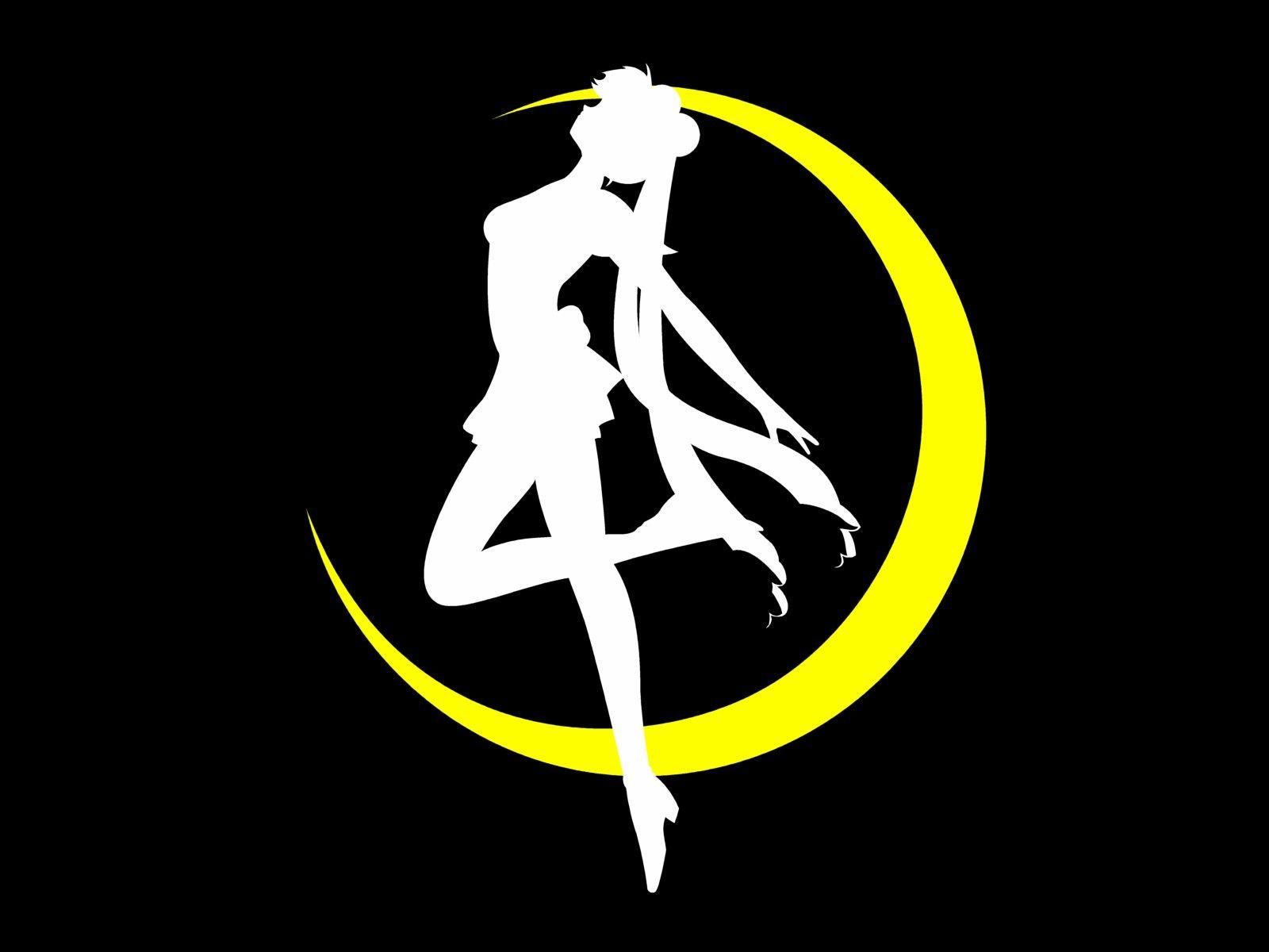 1600x1200 Sailor Moon, Moon, monochrome, simple background, Bishoujo Senshi