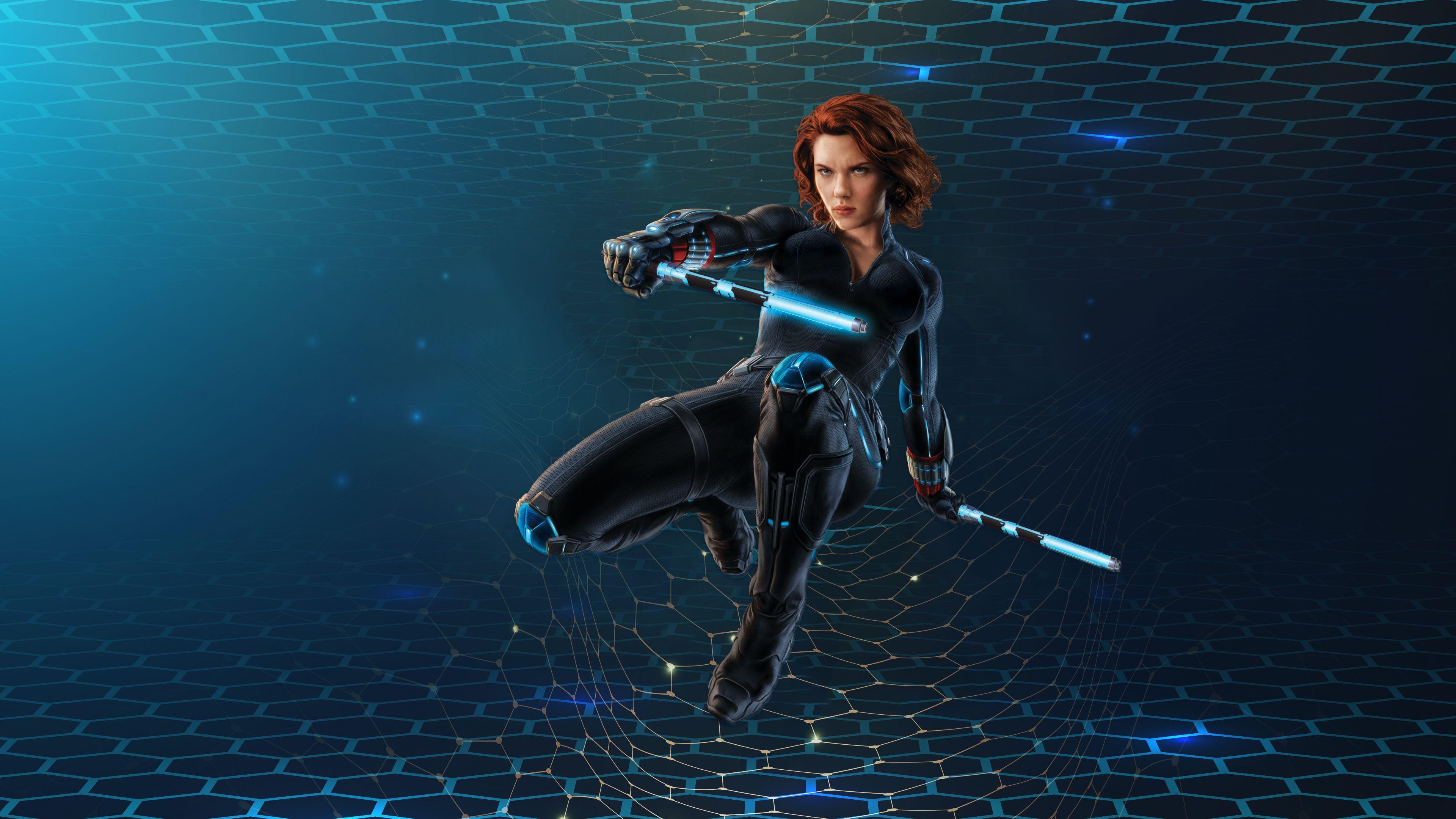 3840x2160 4K Black Widow 3D Wallpaper HD