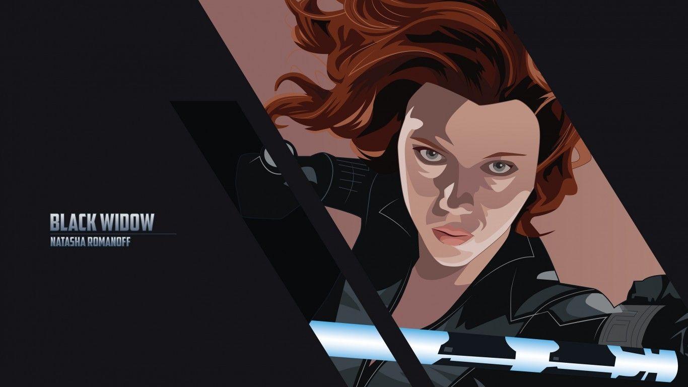 1366x768 Download 1366x768 Black Widow, Artwork, Natasha Romanoff