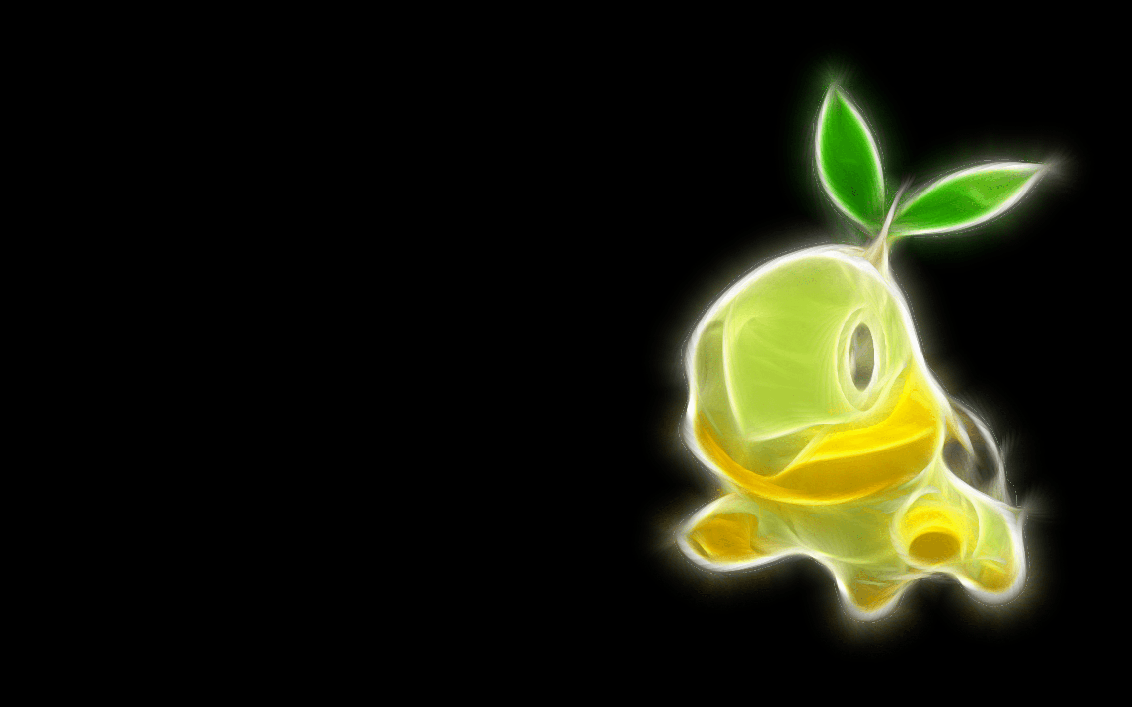 2280x1425 Pokemon, simple background, black background, Turtwig