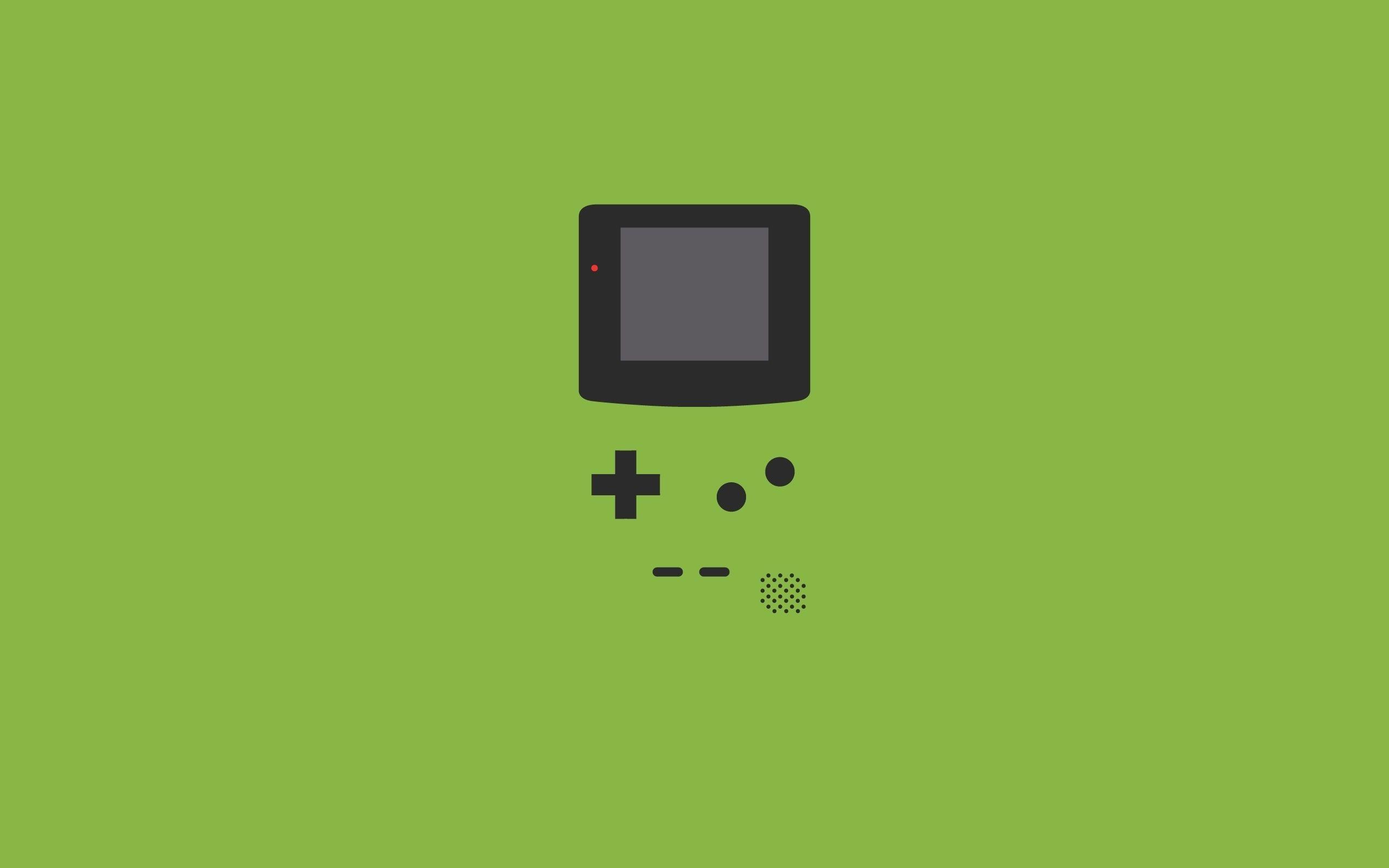 2560x1600 Free download Green minimalistic gameboy HD Wallpaper 2560x1600
