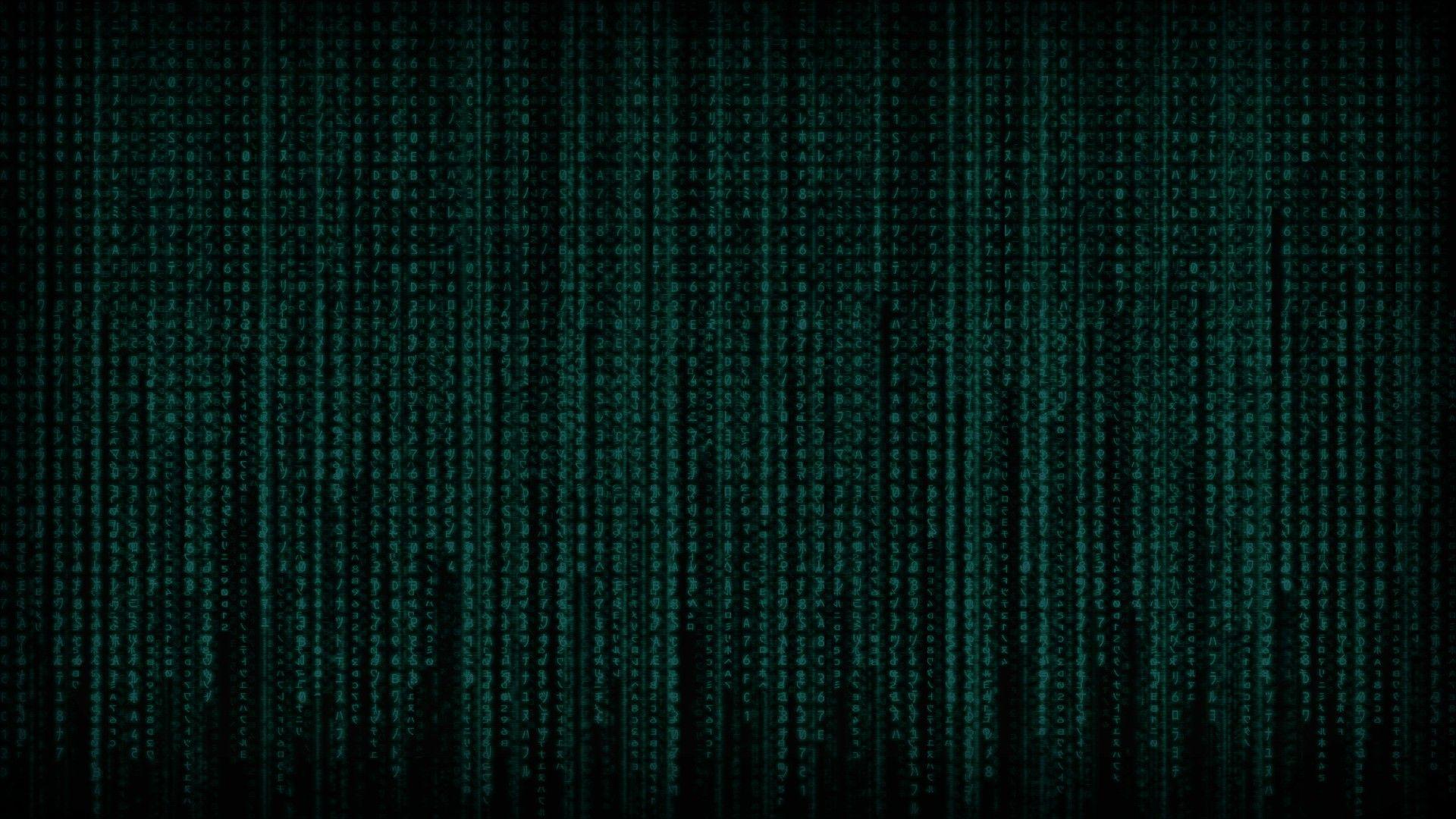 1920x1080 Hình nền mã ma trận màu xanh lá cây.  máy tính