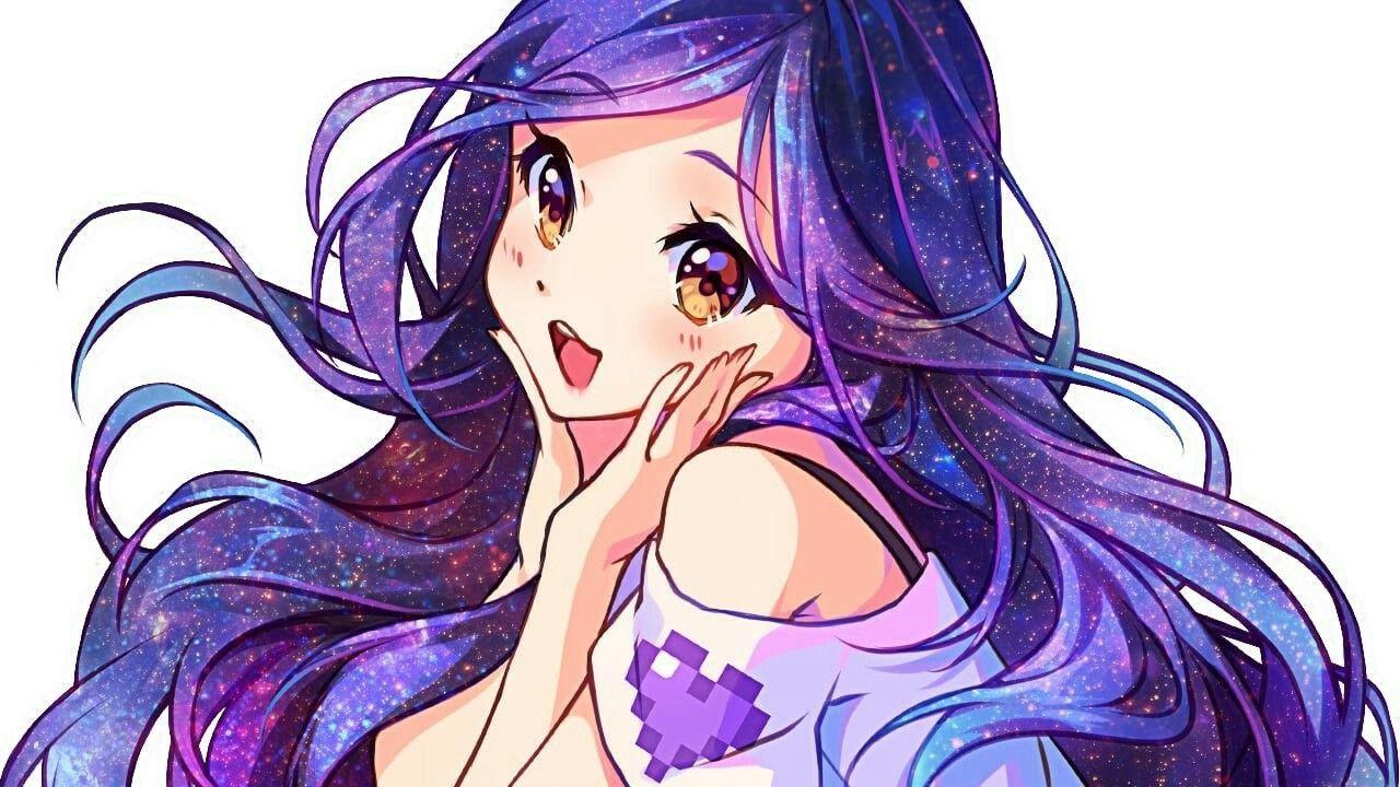 1280x720 Galaxy Kawaii Chibi Anime Girl