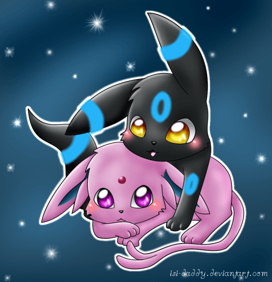 900x933 Umbreon and Espeon Wallpaper