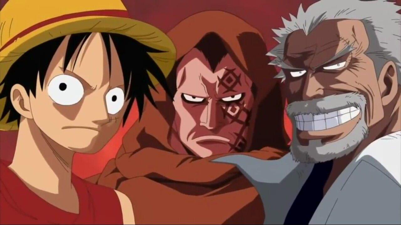 1280x720 Luffy, Dragon, Garp, D family; One Piece. Anime, One piece anime