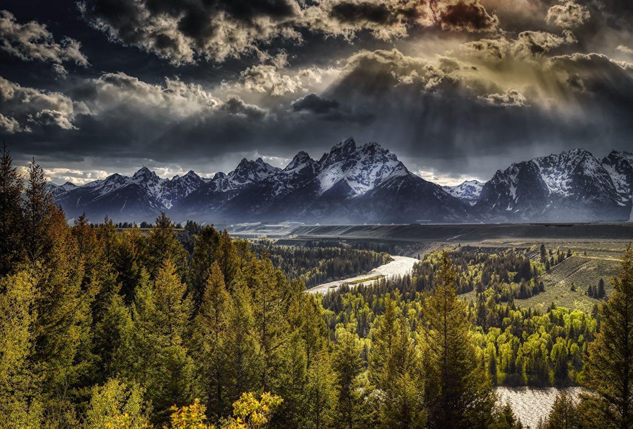 1280x867 Desktop Wallpaper USA Tetons, Wyoming, Grand Teton National Park
