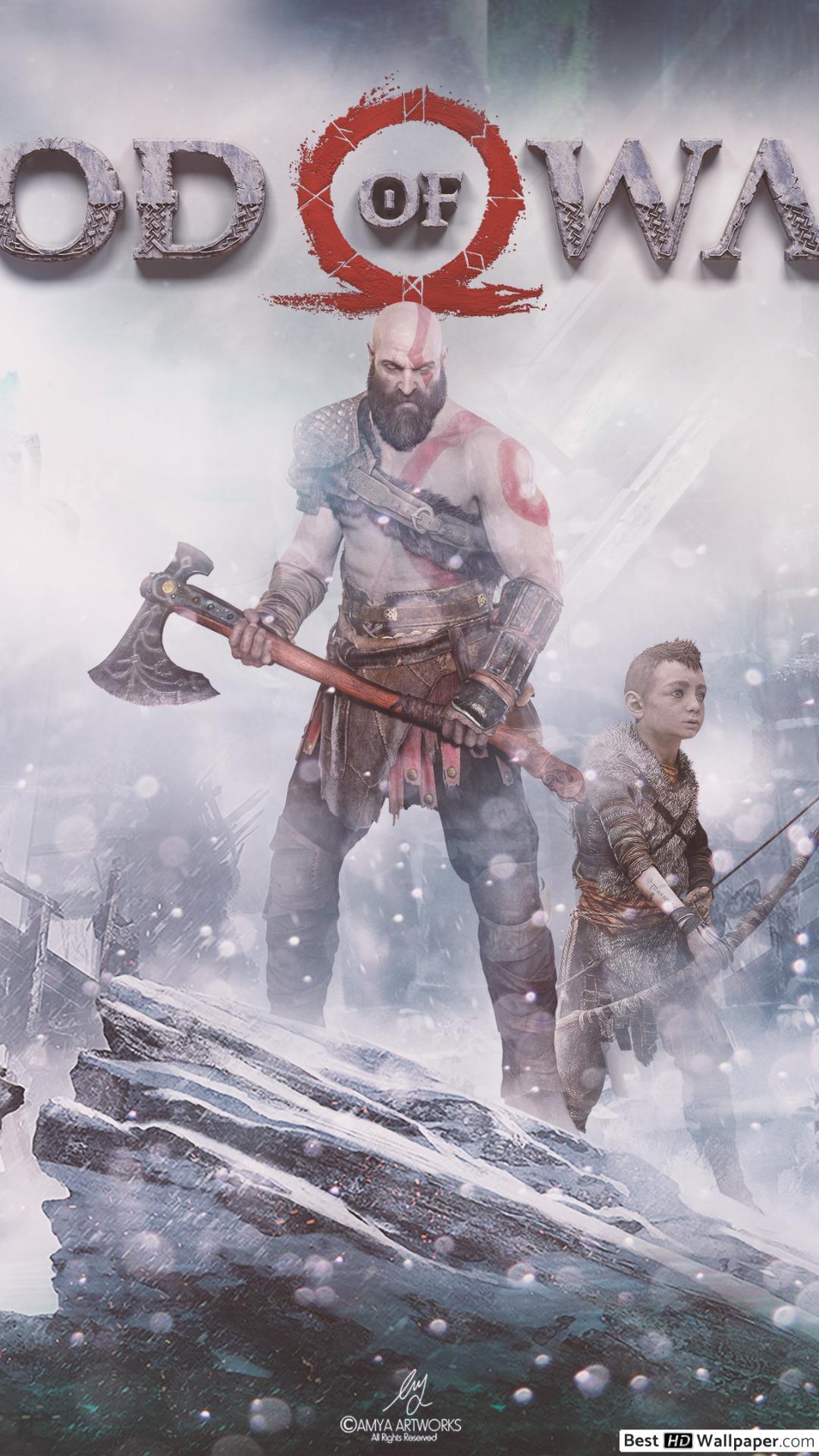 1080x1920 God of War, Kratos HD wallpaper download