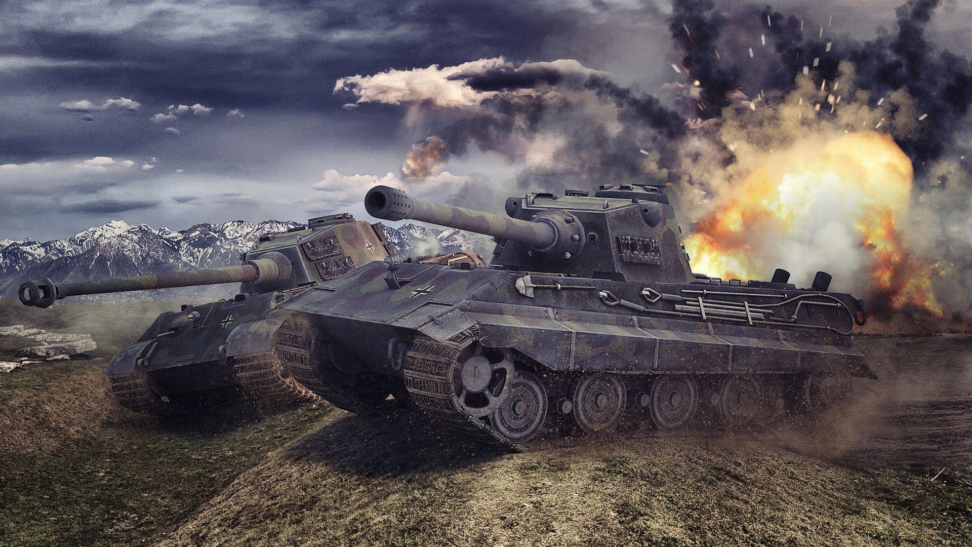 1920x1080 World Of Tanks Tanks Tiger II E 75 Games Hình nền quân sự
