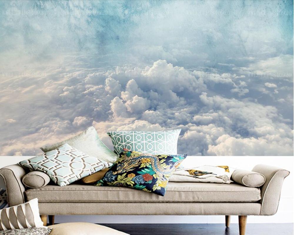 1000x800 Papel De Parede Marbled Cloud Sky Aesthetic 3D Wallpaper Living