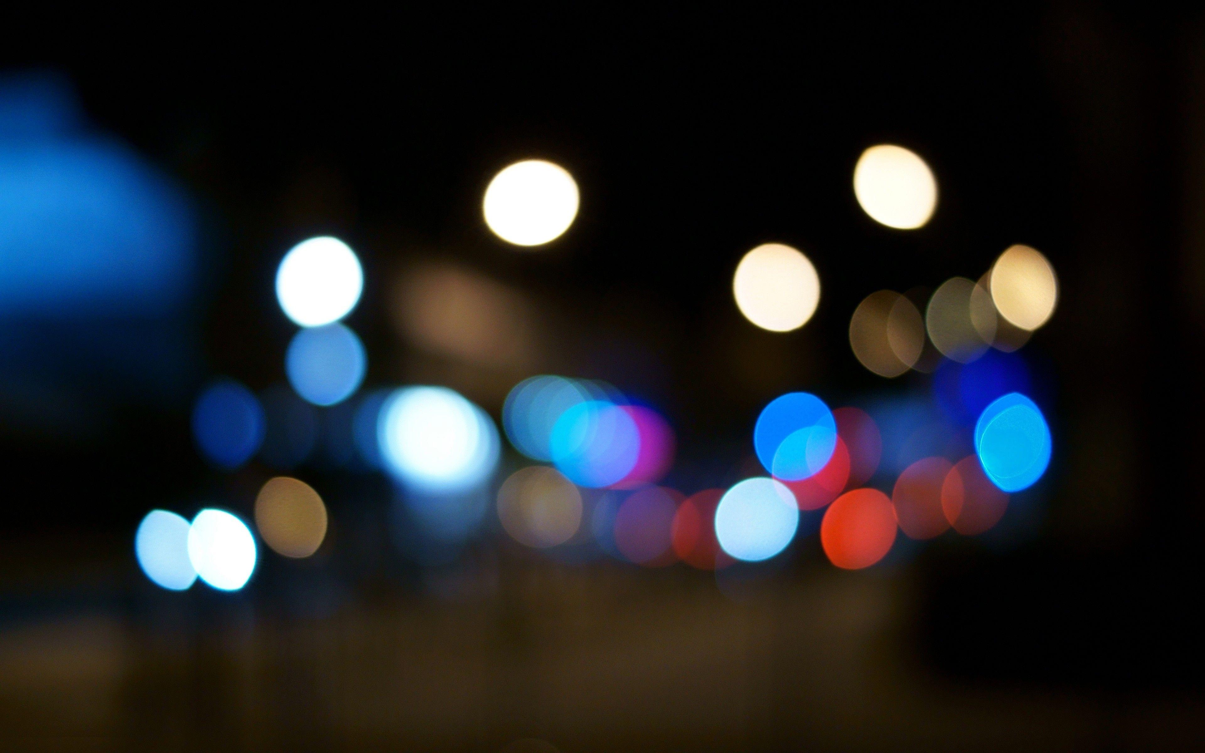 3840x2400 City light bulbs out of focus Wallpaper HD