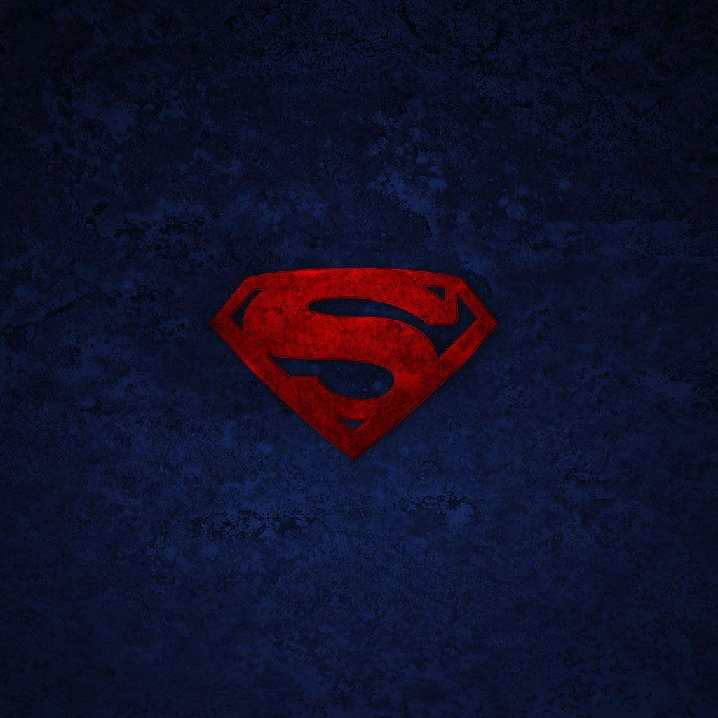 1024x1024 Superman logo iPad Wallpaper Free Download