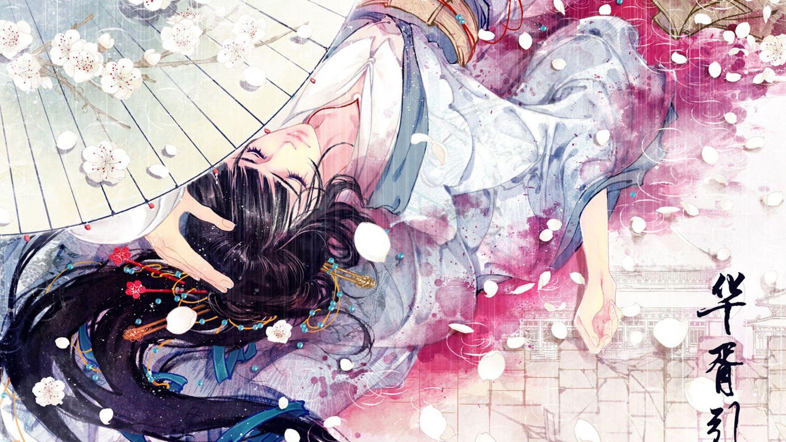 2560x1440 Geisha HD Wallpaper