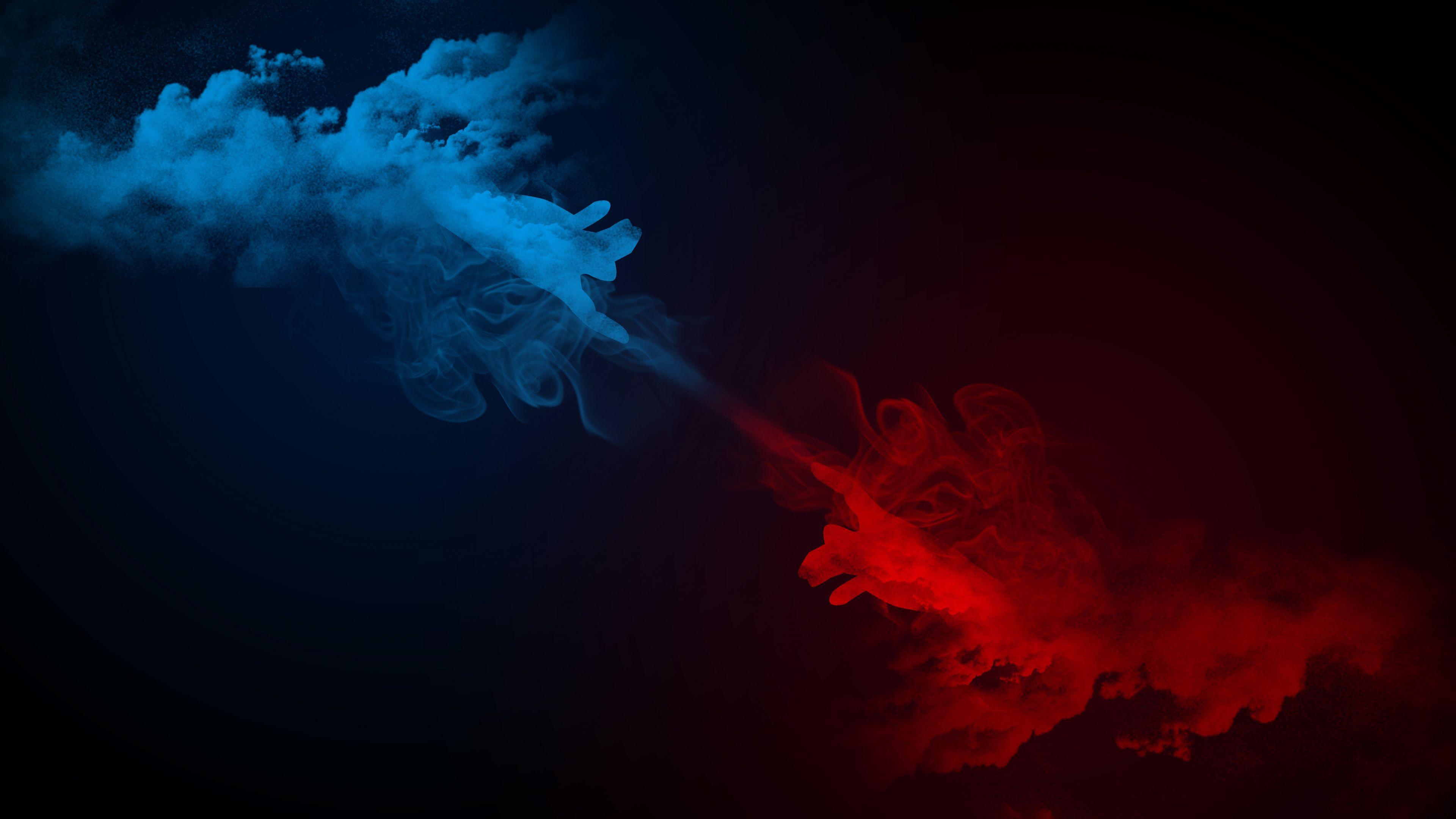 3840x2160 Download 3840x2160 wallpaper smoke, hands, digital art, abstract
