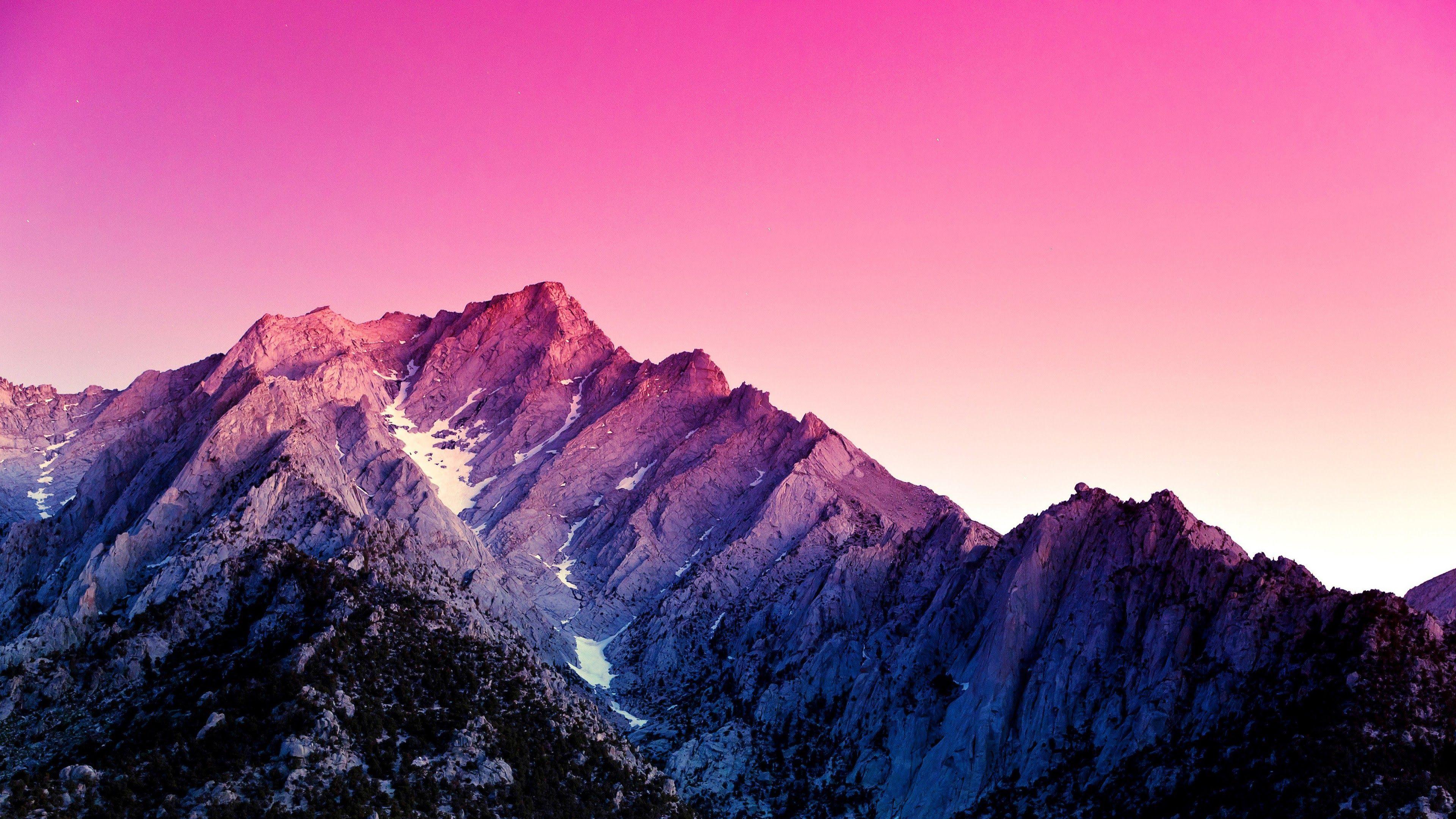 3840x2160 Mountain Purple Sky 4K 3840x2160 Wallpaper