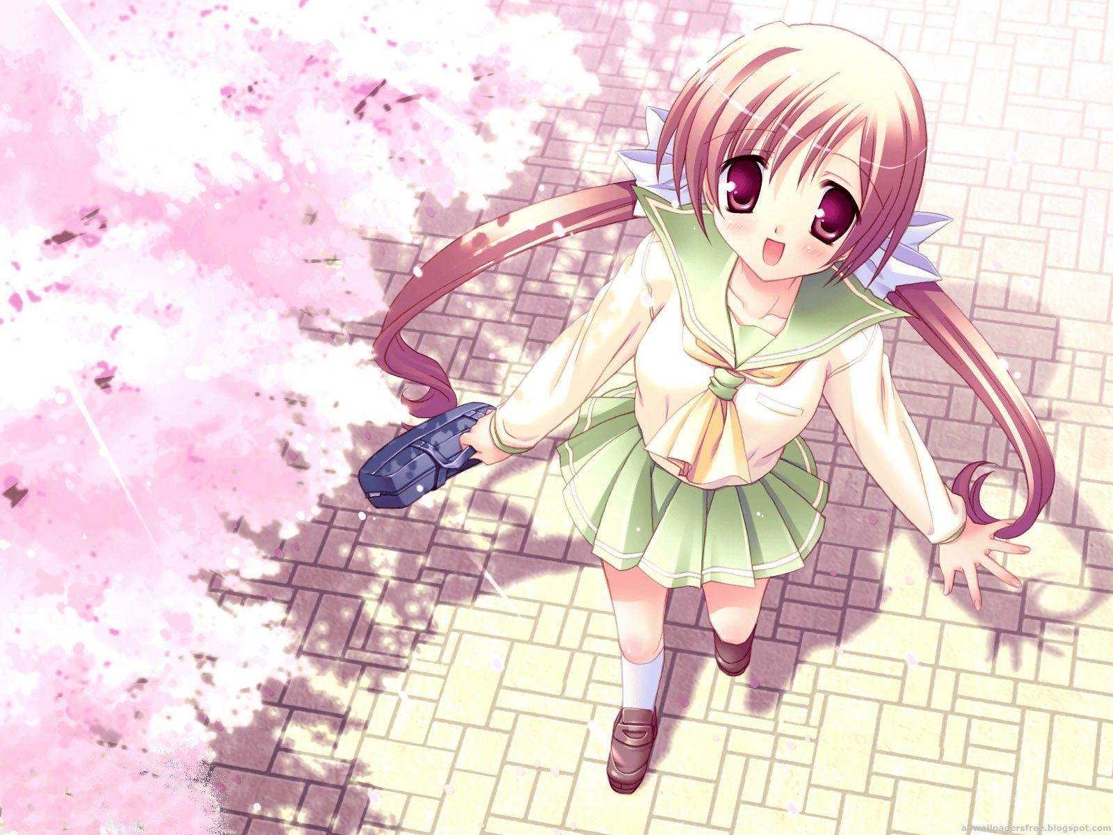 Anime Cherry Blossom Girl Wallpapers - Top Free Anime Cherry Blossom ...