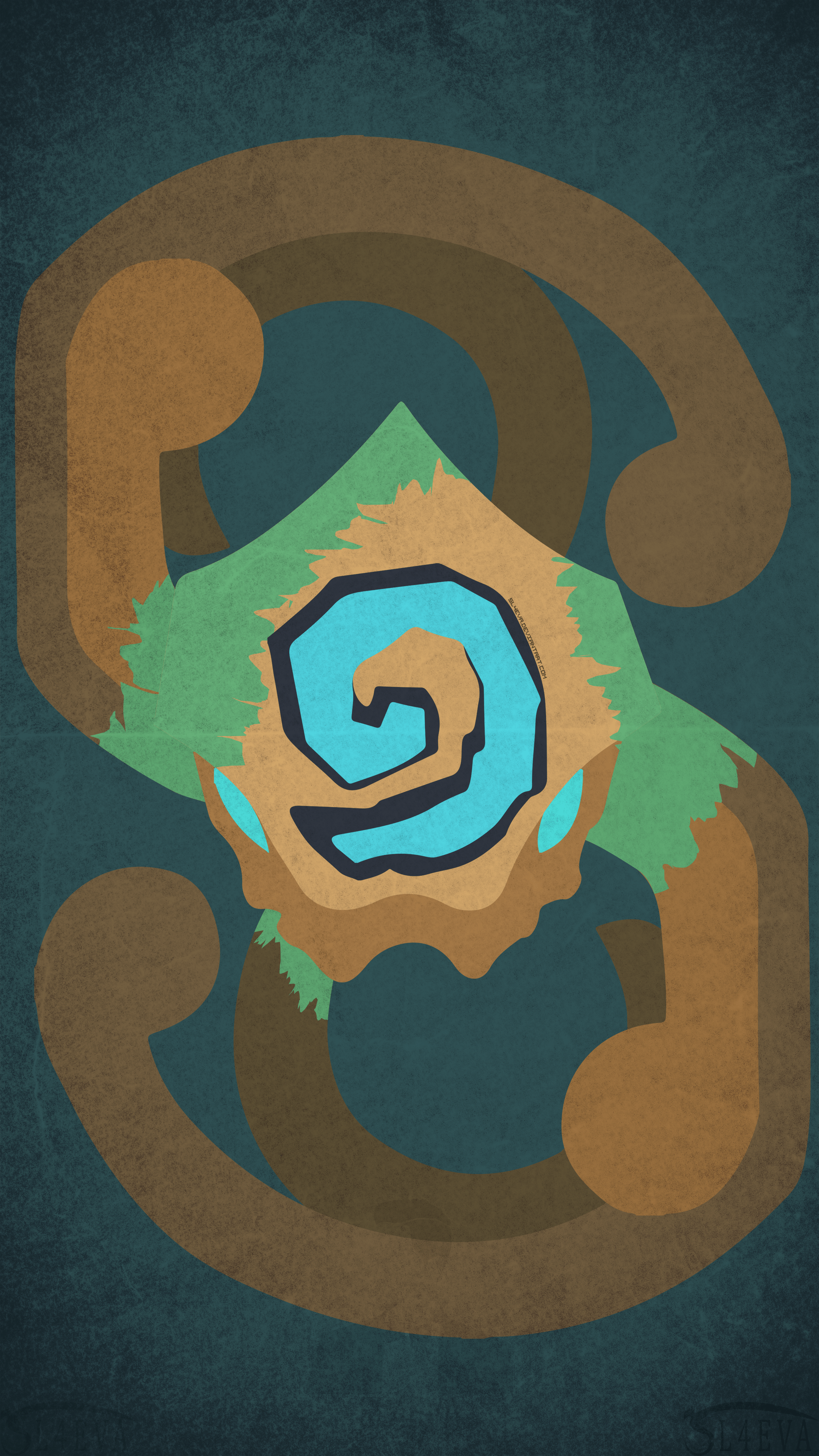 2160x3840 OC Year of the Kraken Card Back Minimal Mobile Wallpaper