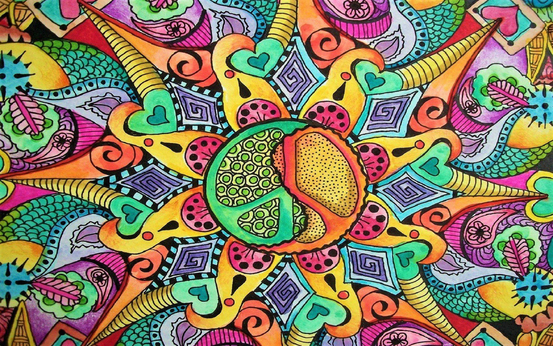 1920x1200 Peace and Love Collage HD Wallpaper. Background Imagex1200
