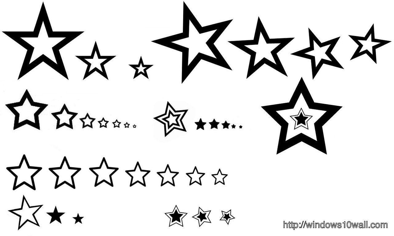 1280x767 Black And White Stars HD Wallpaper
