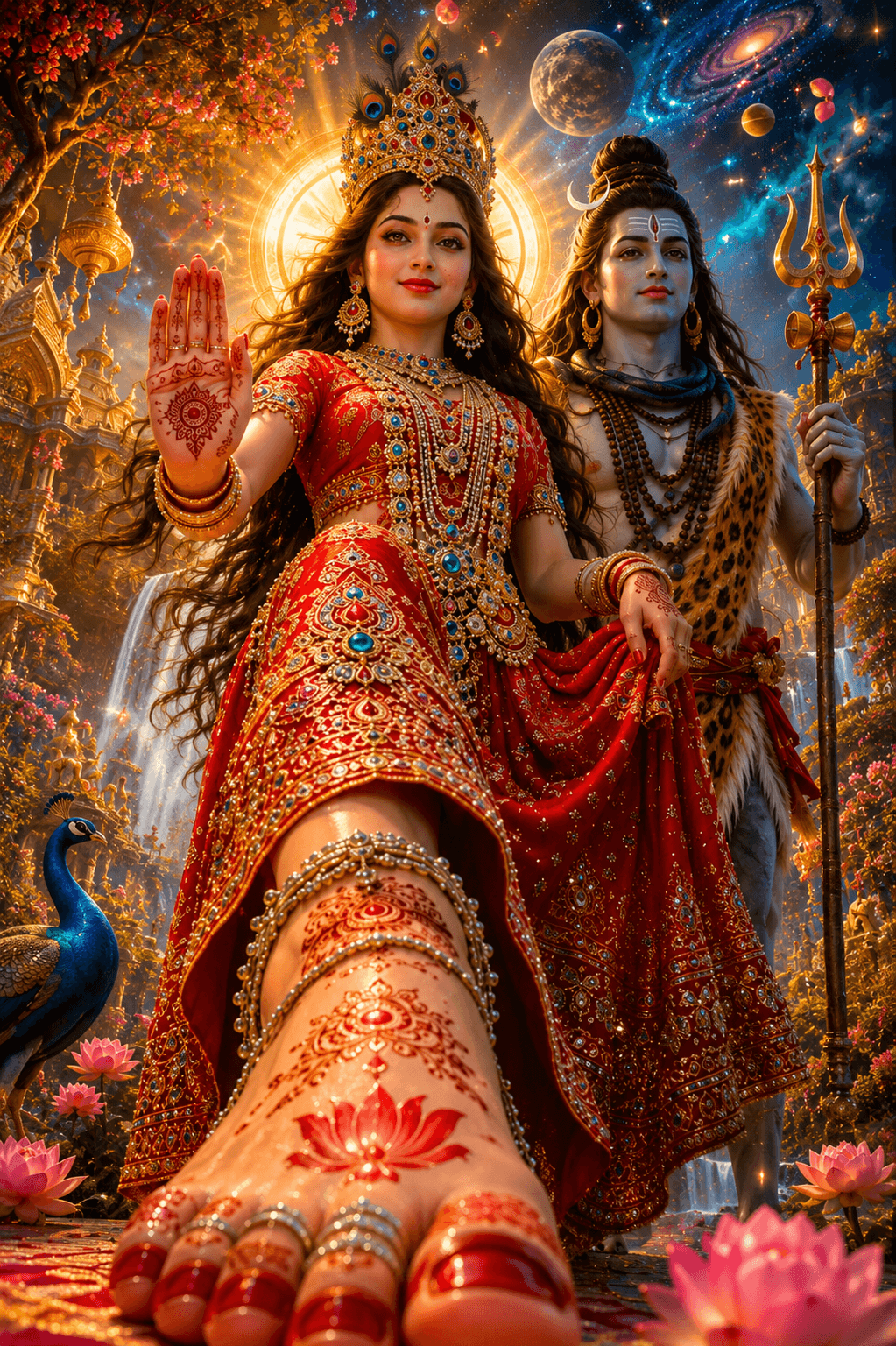 1023x1537 Lord Shiva and Goddess Parvati at Mount Kailash