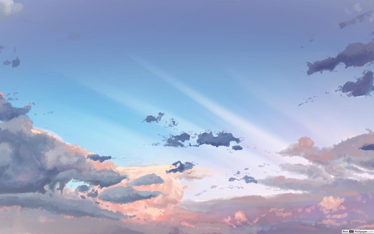 1280x800 Cloud blue sky anime HD wallpaper download