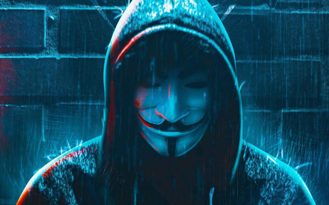 1280x800 Anonymous 4K Hacker Mask 1280x800 Resolution Wallpaper