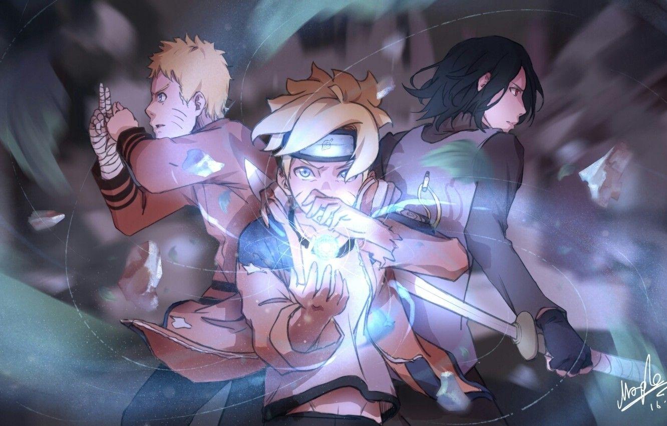 1332x850 Wallpaper anime, art, Sasuke, Naruto, Naruto, Boruto image