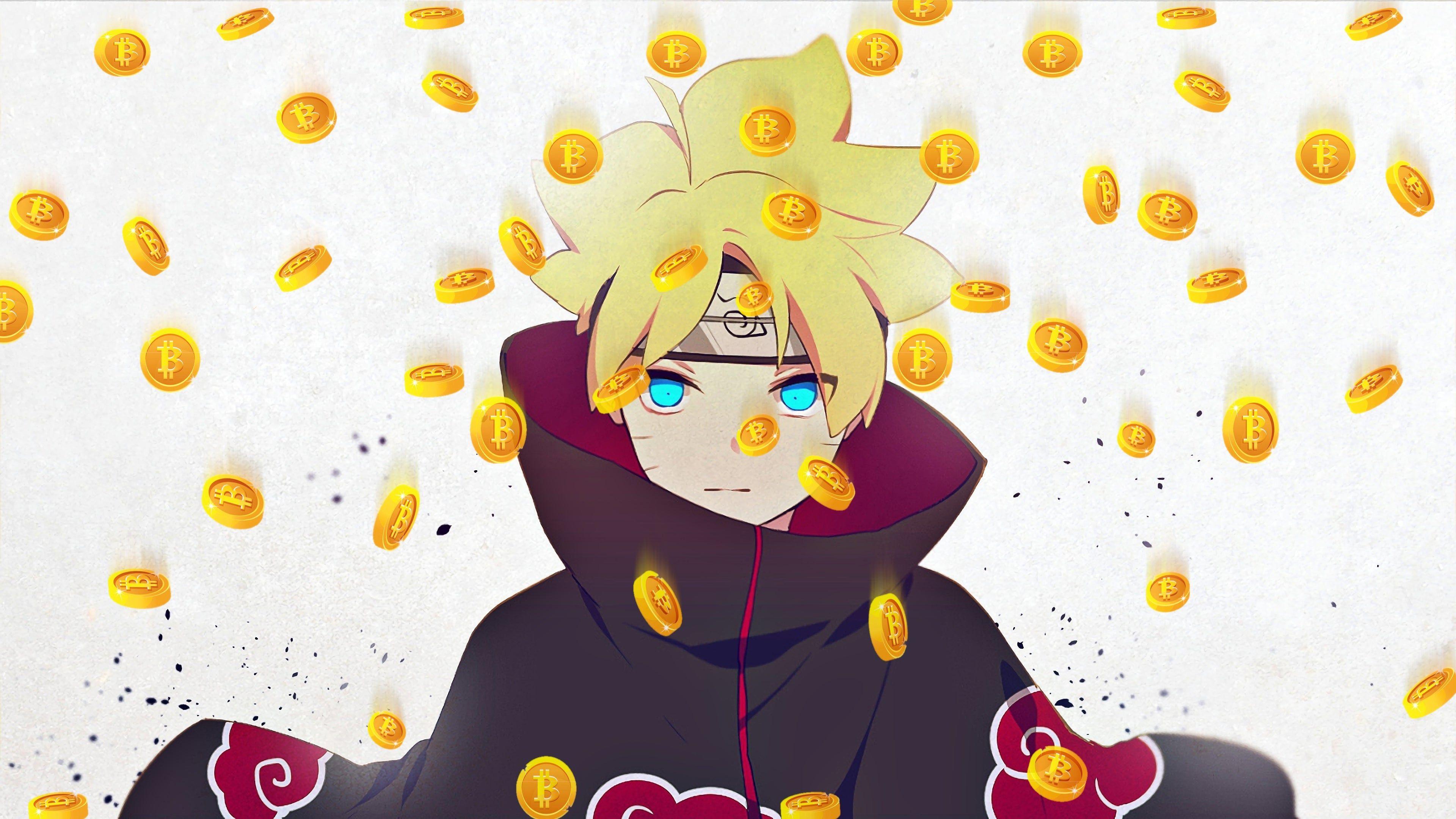 3840x2160 Bitcoins From Above Boruto Uzumaki Akatsuki Boruto Anime Y71