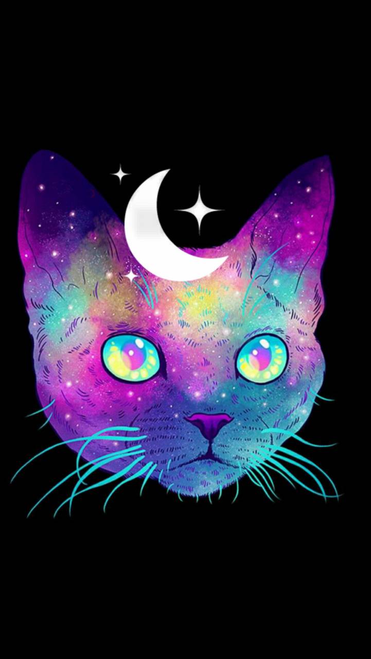 721x1280 Cute Space Cat wallpaper