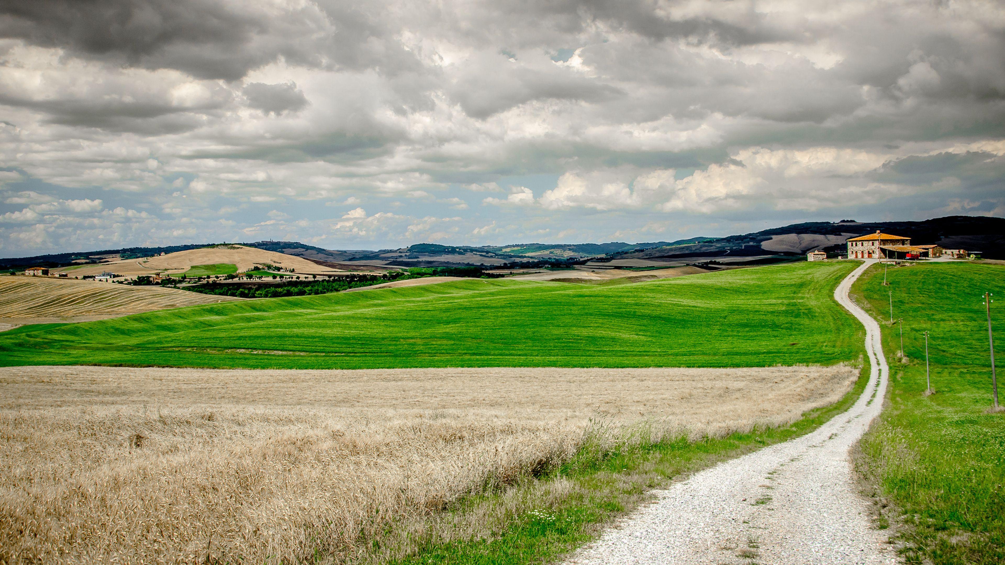 3840x2160 italy, tuscany, farm 4K Wallpaper, HD Nature 4K