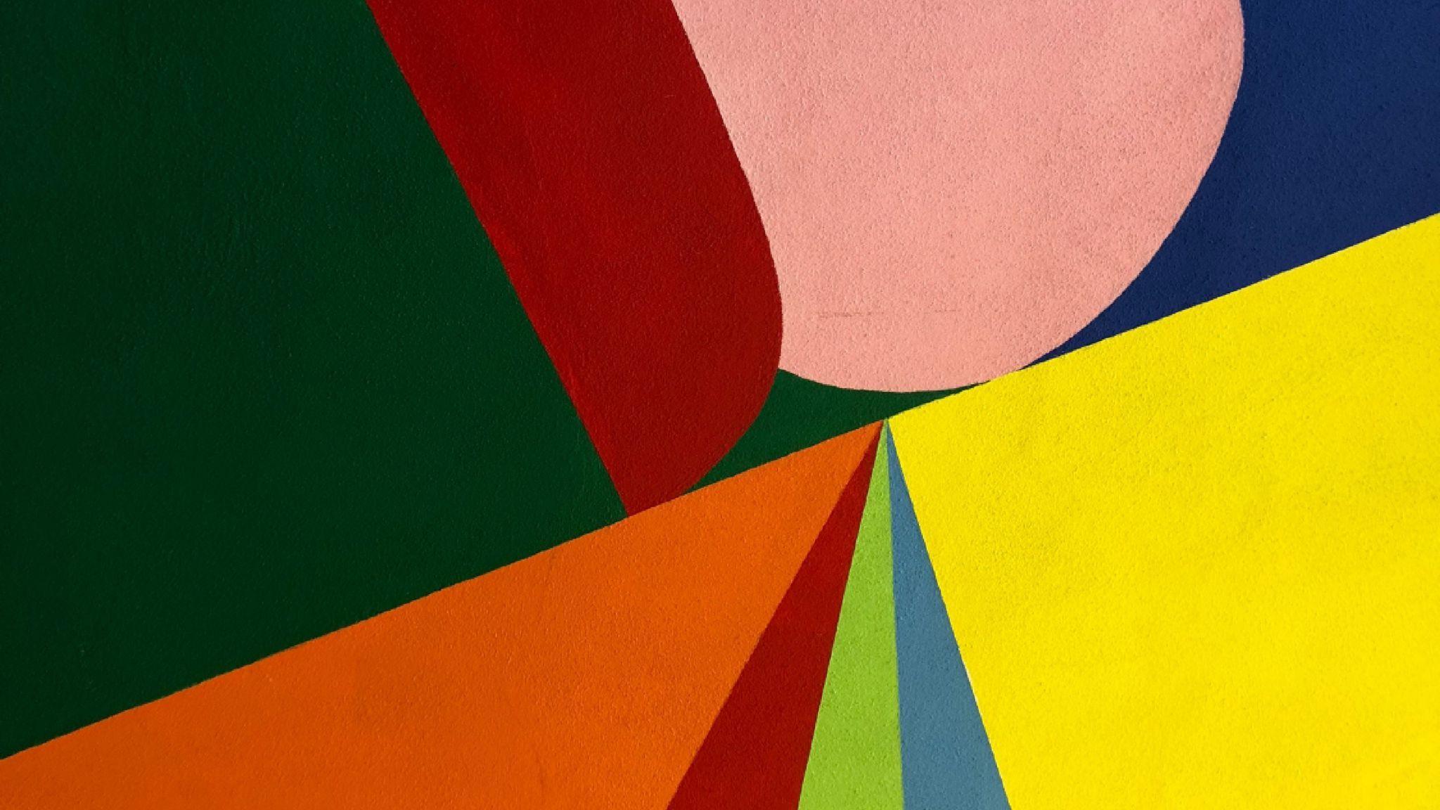 2048x1152 Download wallpaper 2048x1152 pattern, geometric, shapes, colorful