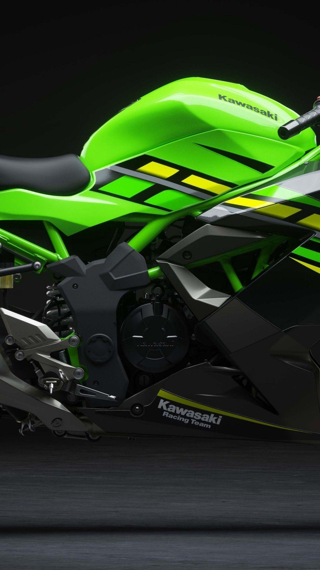 1080x1920 Download 1080x1920 Kawasaki Ninja Green, Motorcycle