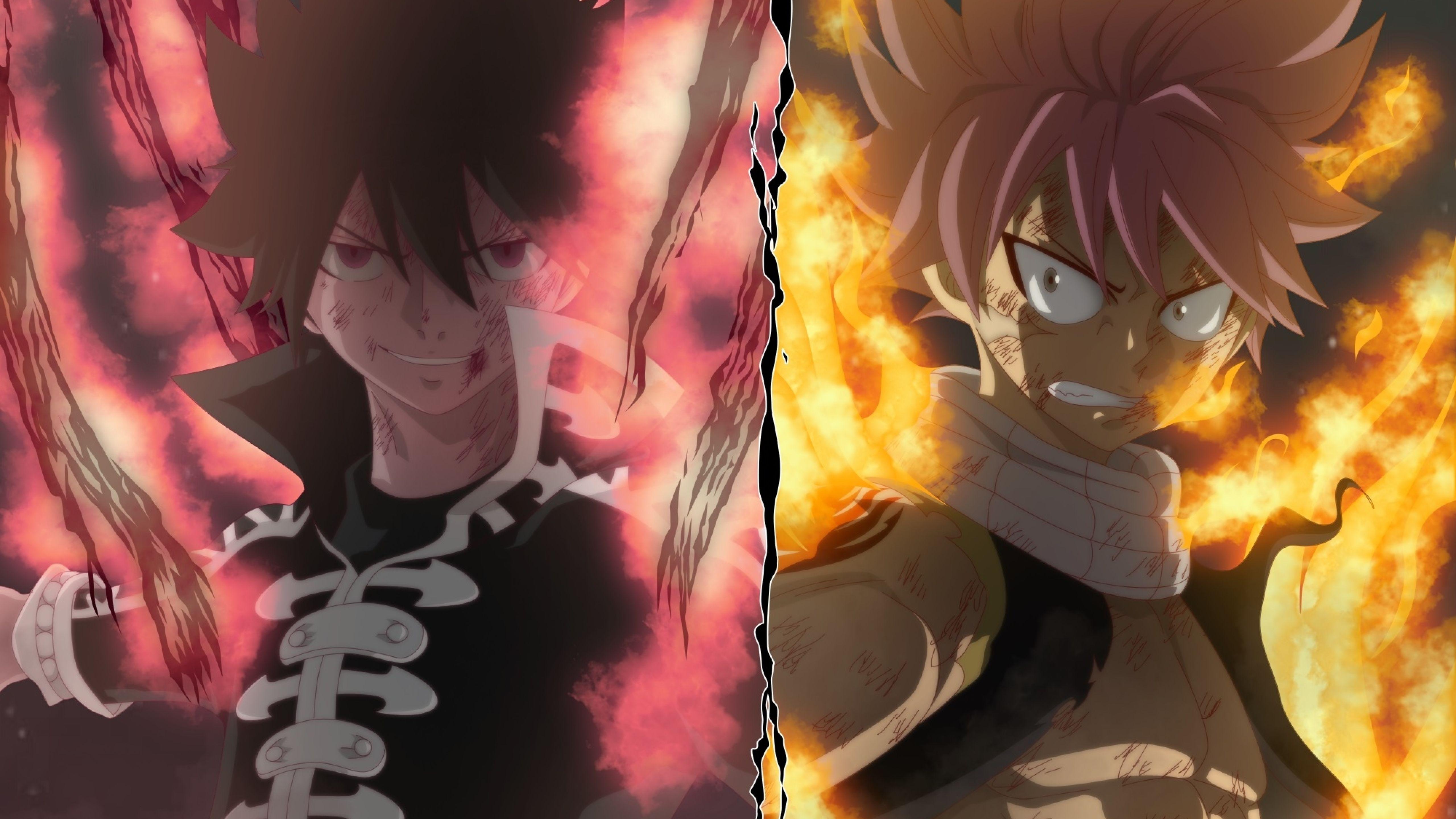 5120x2880 Natsu Dragneel and Zeref Dragneel 5K Wallpaper, HD Anime