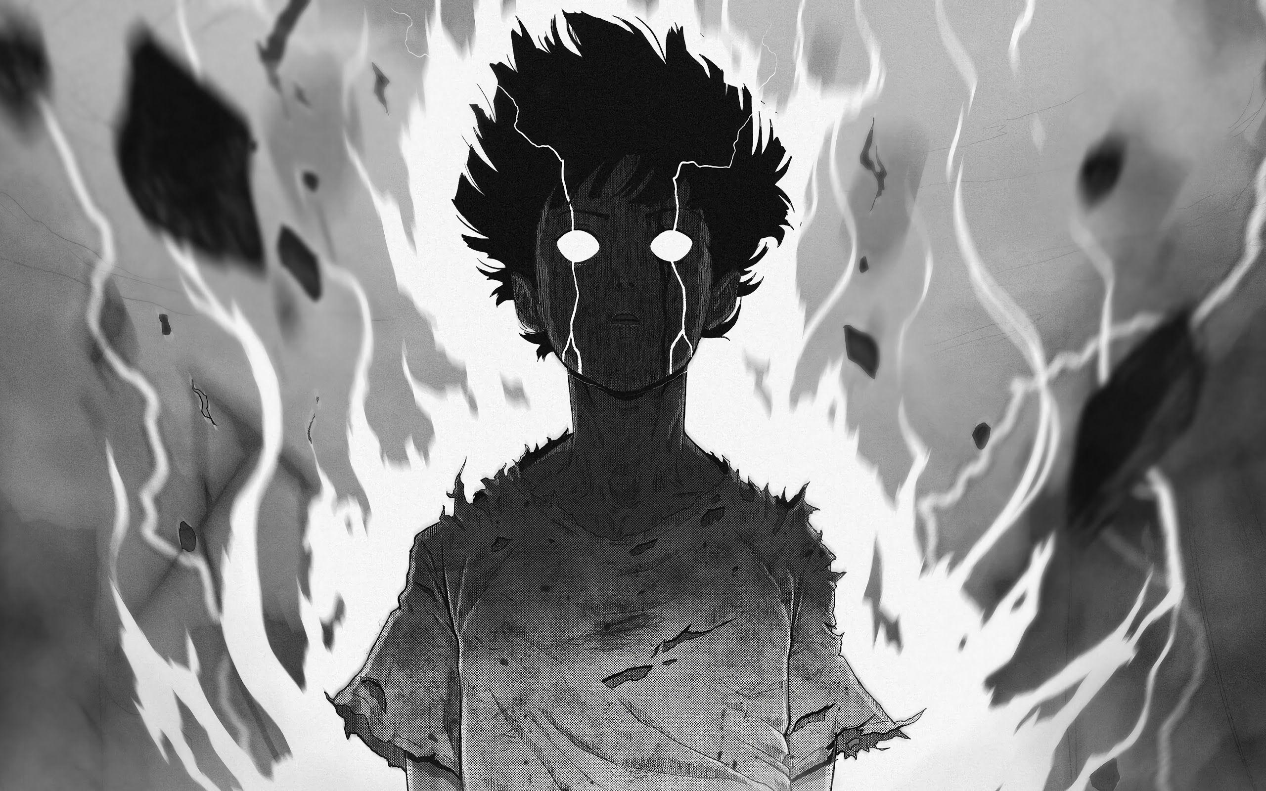 2560x1600 Shigeo Kageyama Rage Mob Psycho 100 4K Wallpaper