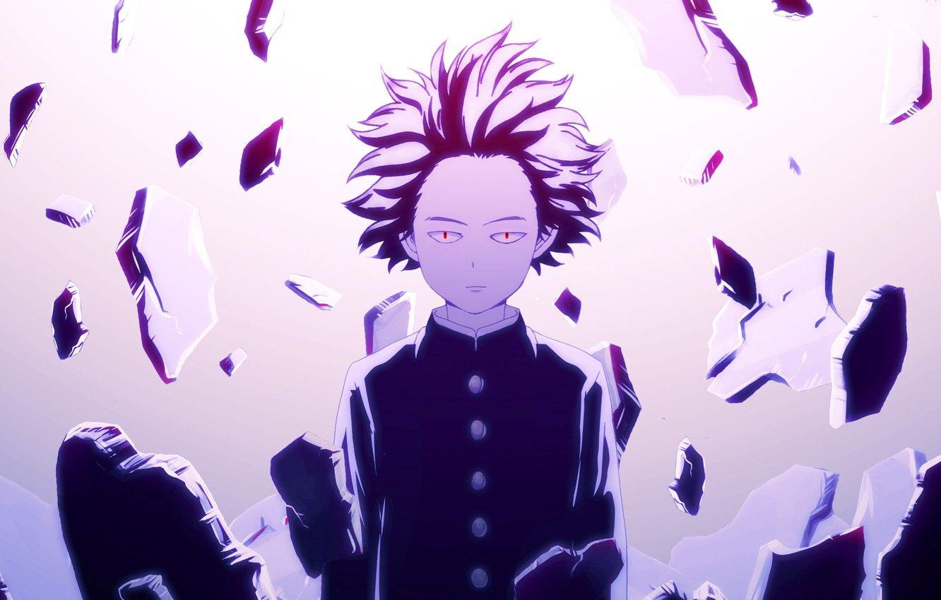 1332x850 Wallpaper lights, stones, power, Mob Psycho Kageyama Shigeo