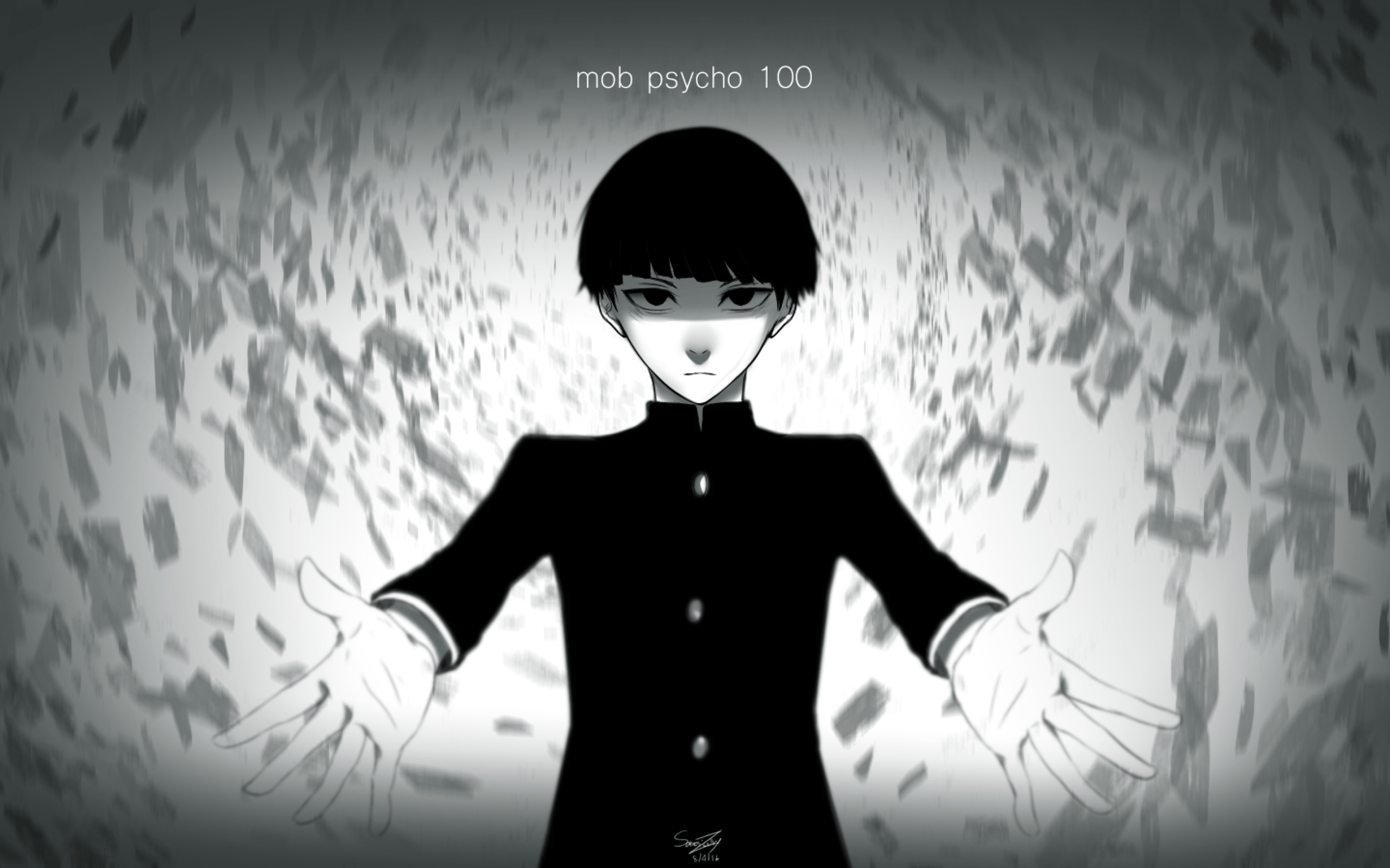 2560x1600 Download 2560x1600 Mob Psycho Shigeo Kageyama, Black
