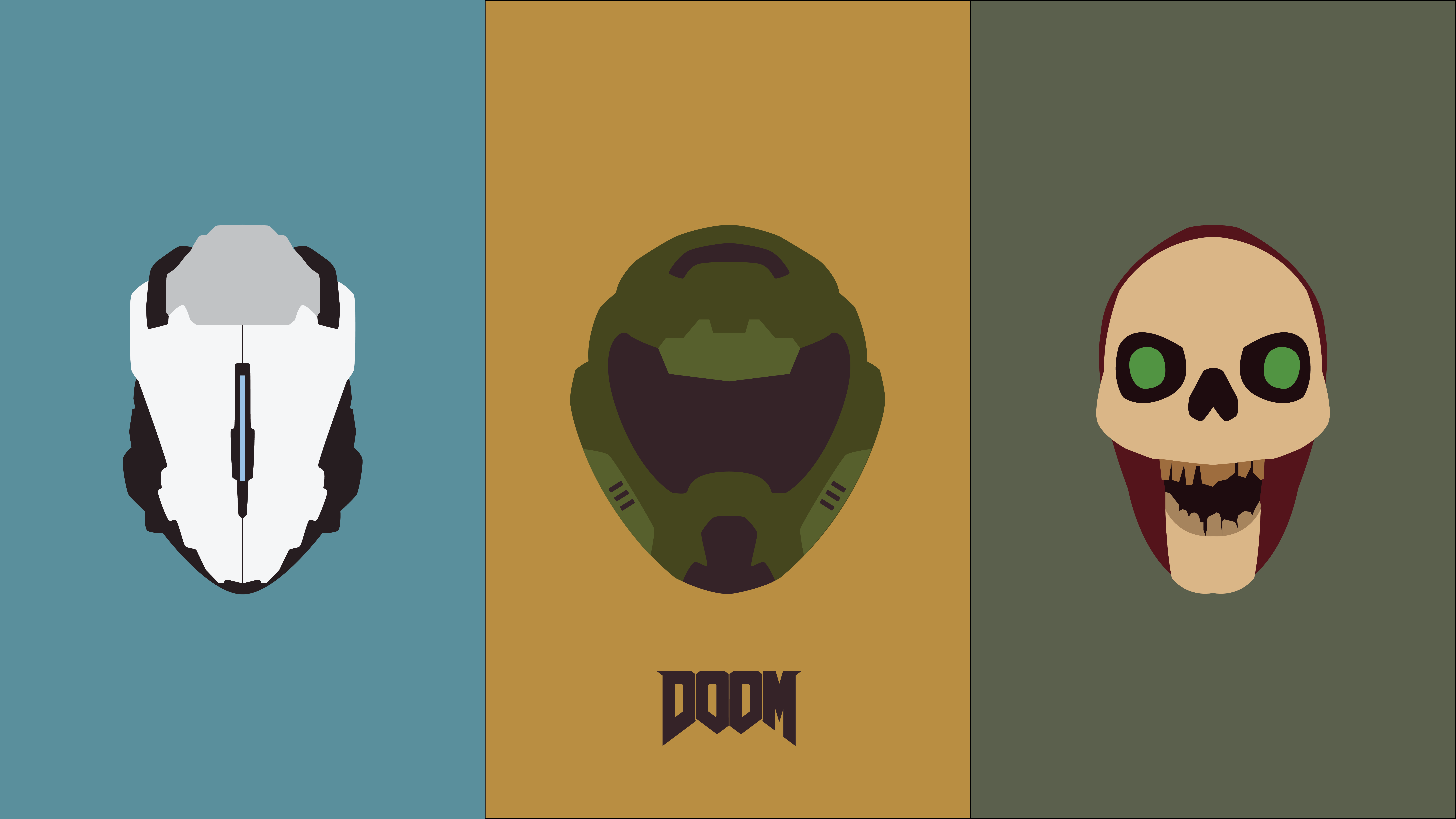 8004x4504 I made a minimalist Doom wallpaper