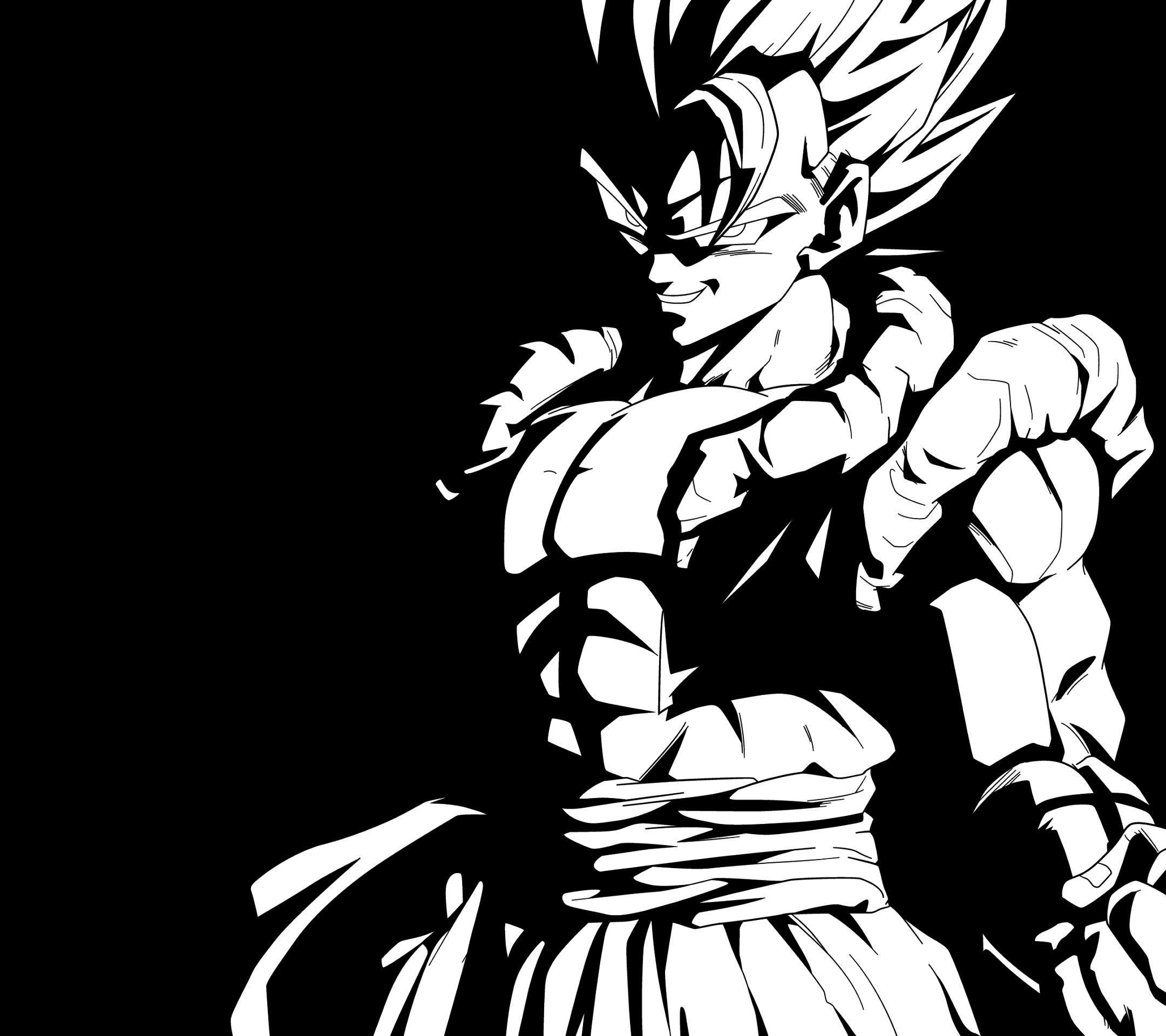 2160x1920 Dragon Ball Z Black And White Wallpaper Wallpaper