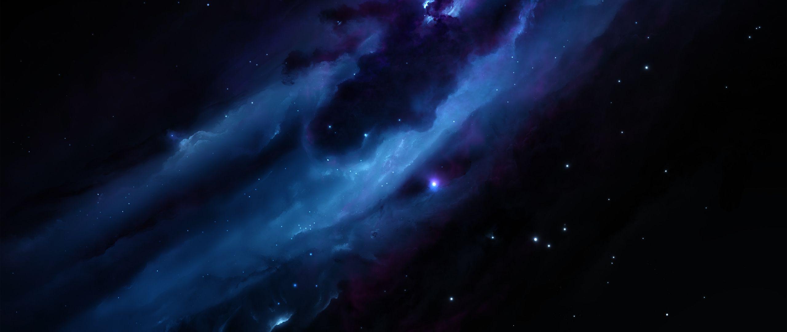 2560x1080 Download 2560x1080 wallpaper galaxy, clouds, nebula, stars, space