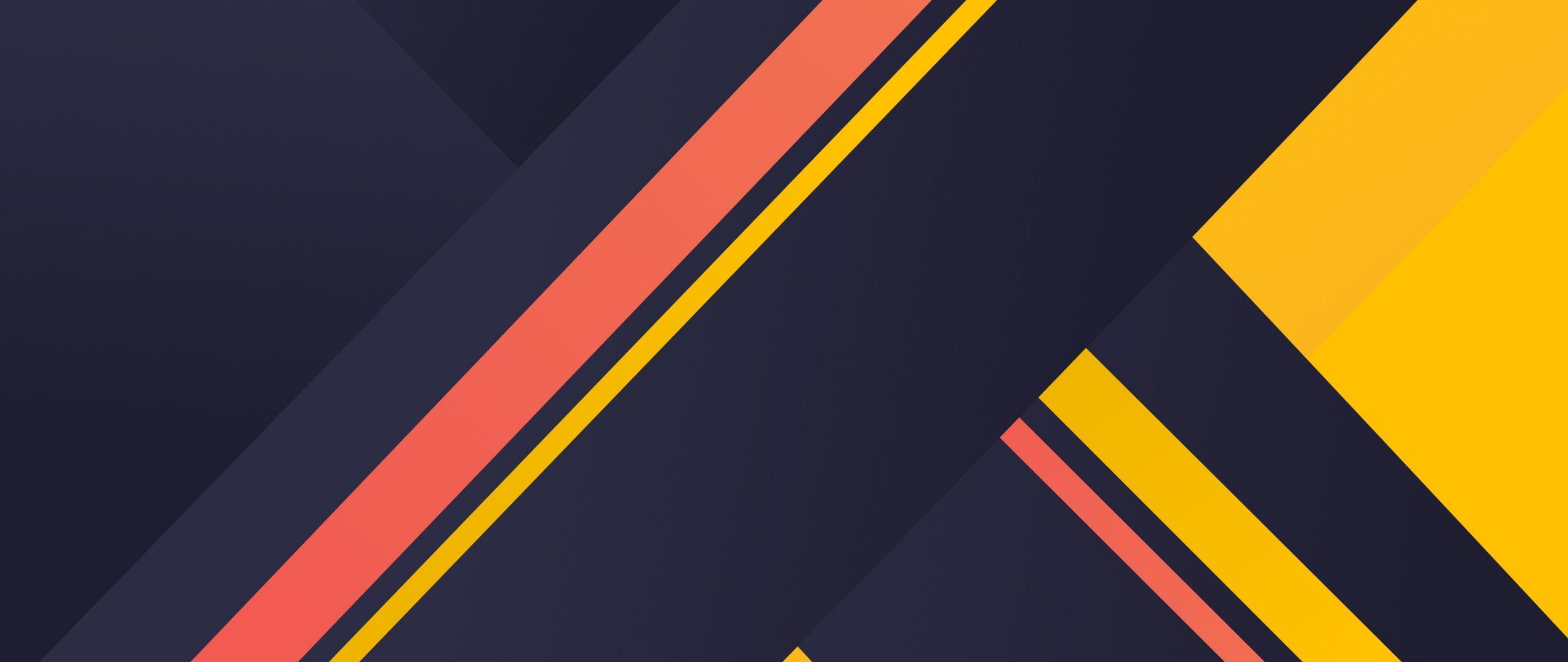 2560x1080 Download 2560x1080 wallpaper material, dark, yellow design