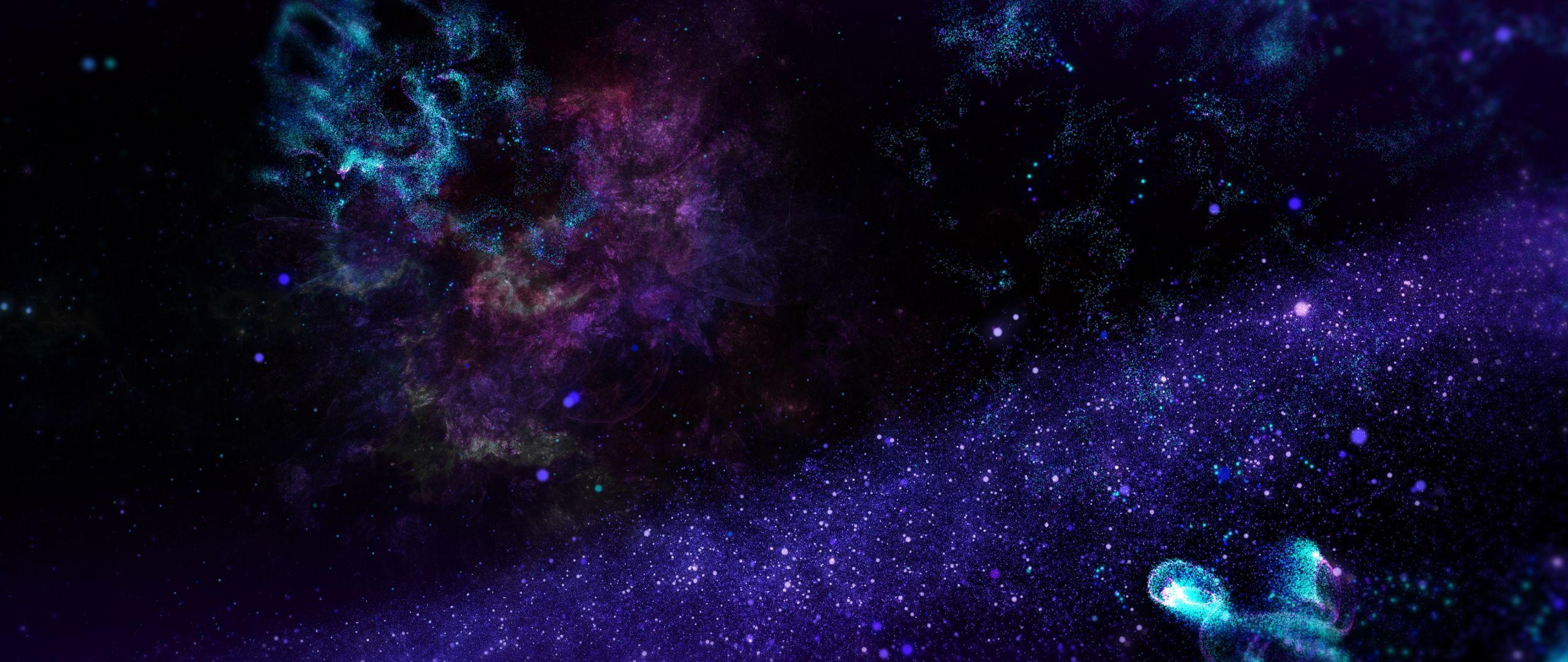 2560x1080 Download Cosmos, galaxy, space, dark, digital art wallpaper, 2560x Dual Wide, Widescreen
